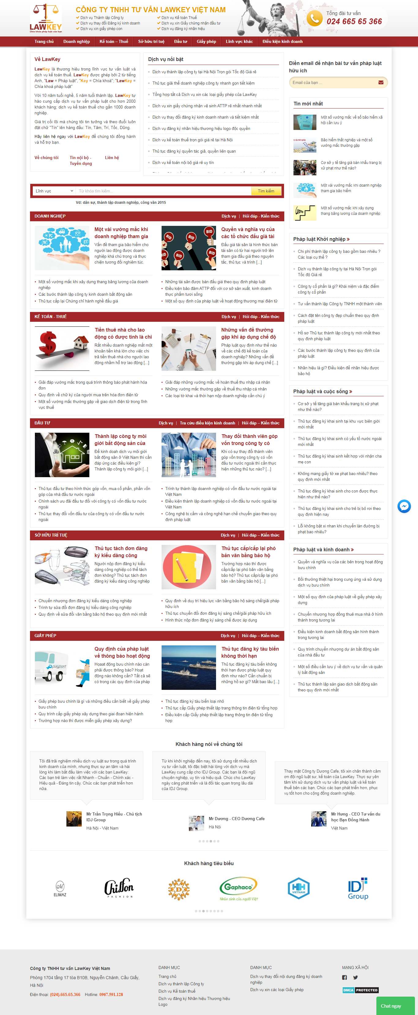 Thiết kế Web công ty TNHH - lawkey.vn