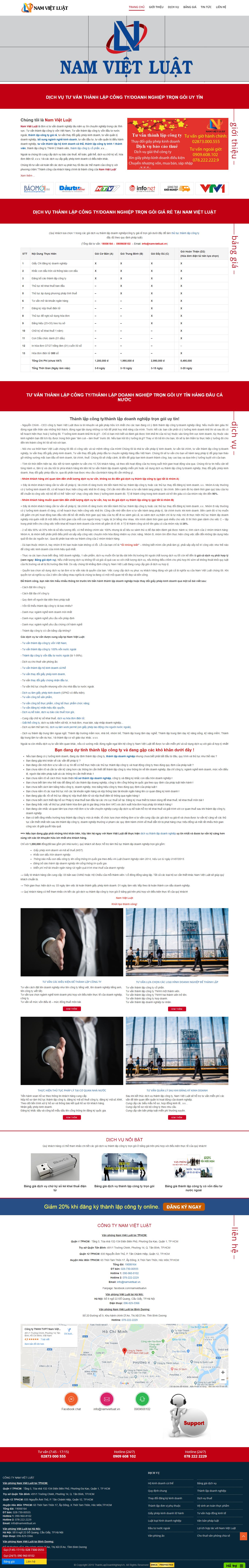 Thiết kế Web công ty TNHH - thanhlapdoanhnghiepvn.vn