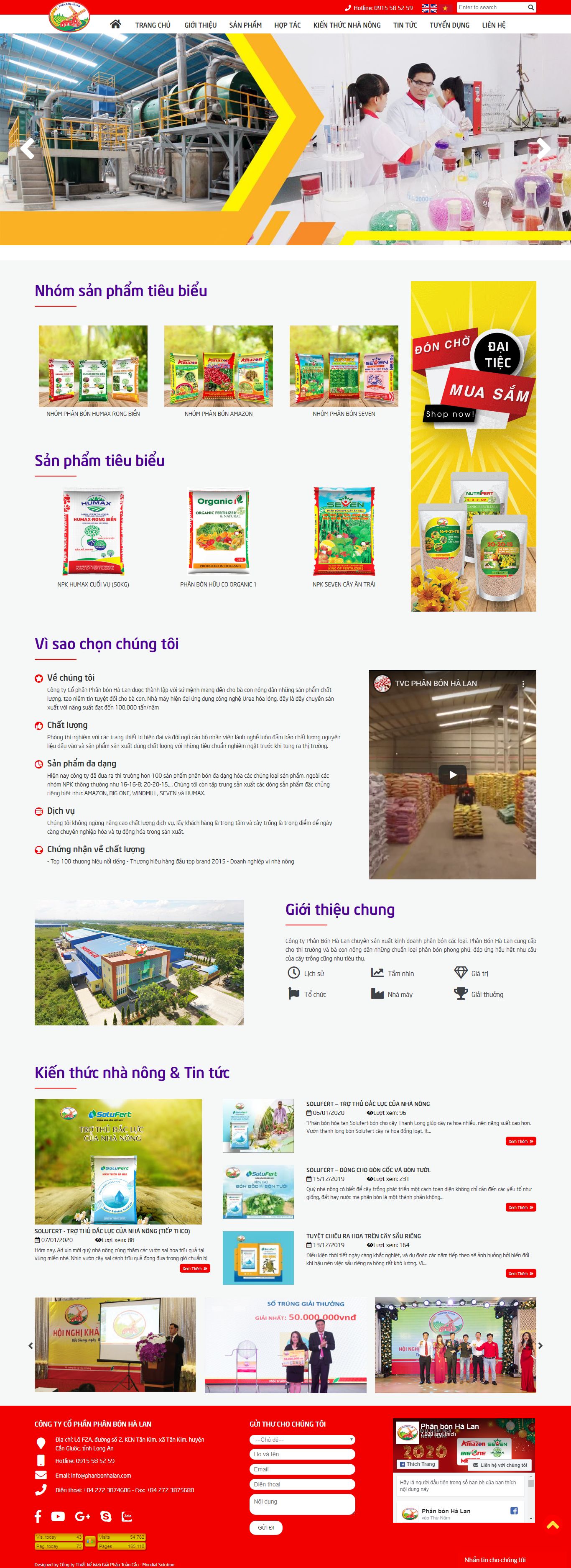 Thiết kế Web công ty bán phân bón - phanbonhalan.com
