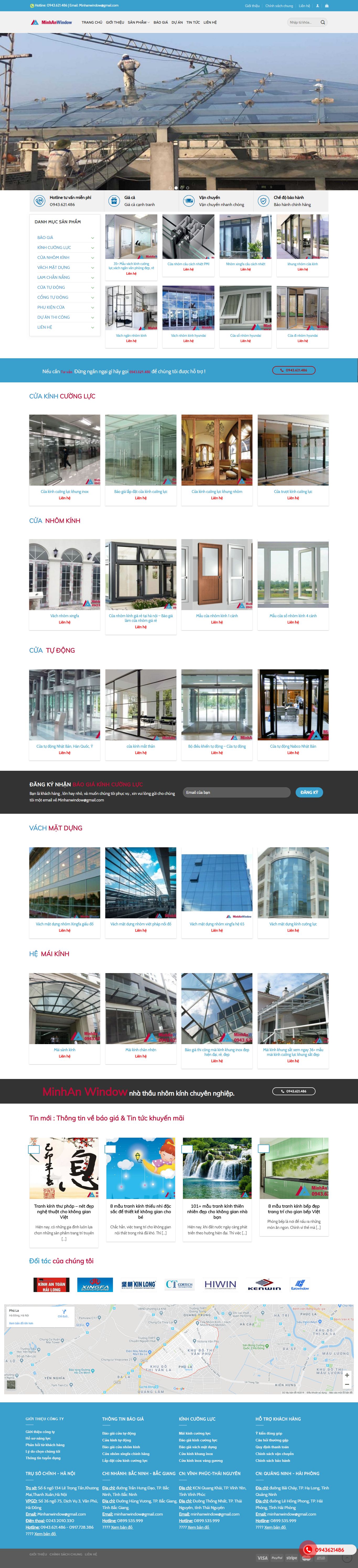 Thiết kế Web bán tấm nhựa thông minh - minhanwindow.vn