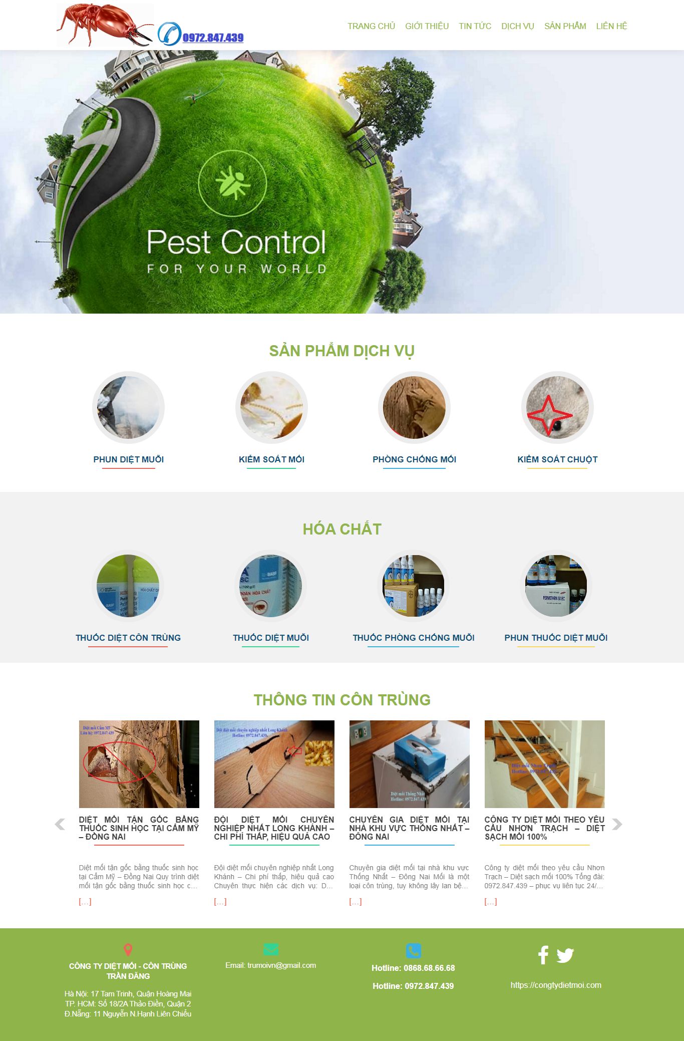 Thiết kế Web công ty diệt mối - congtydietmoi.com