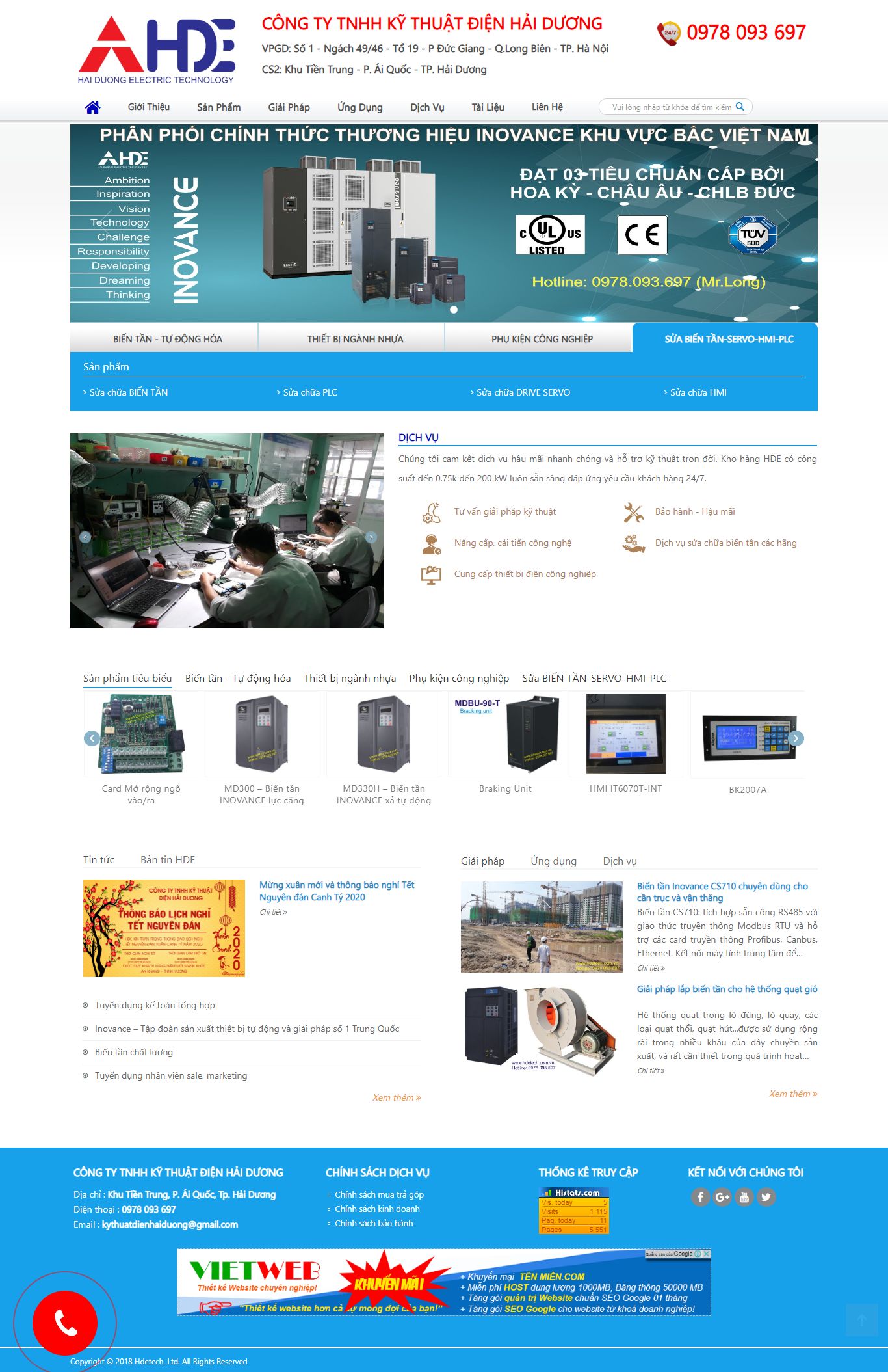 Thiết kế Web mới - hdetech.com.vn