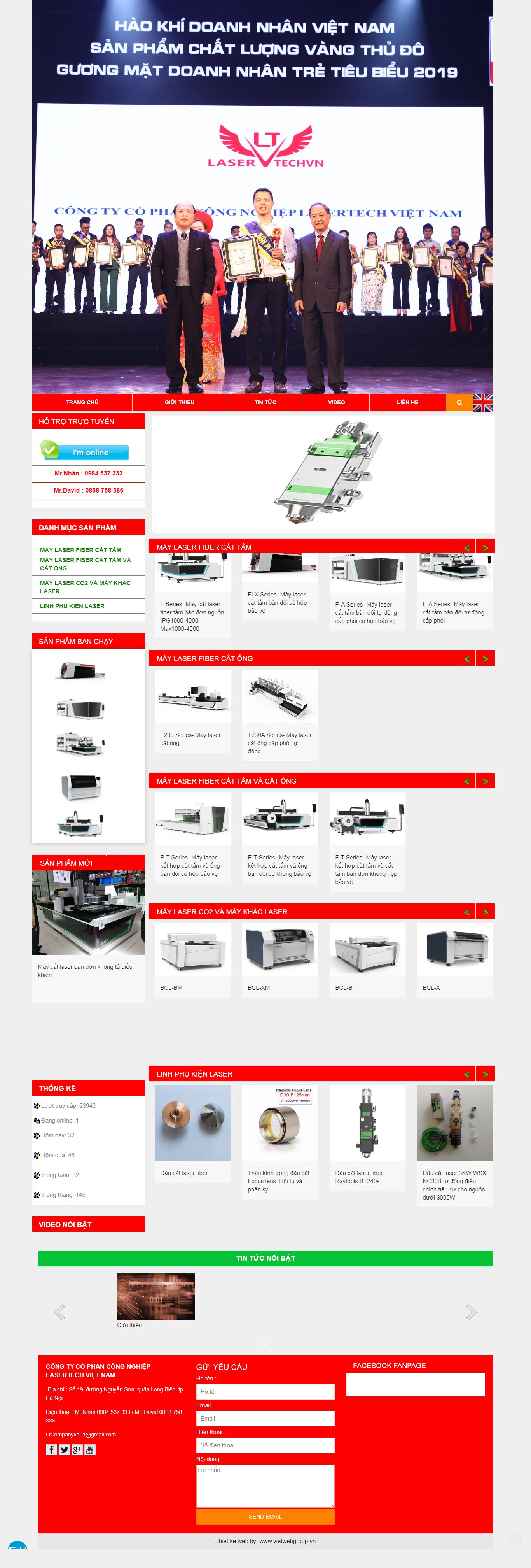 Thiết kế Web mới - lasertechvn.vn