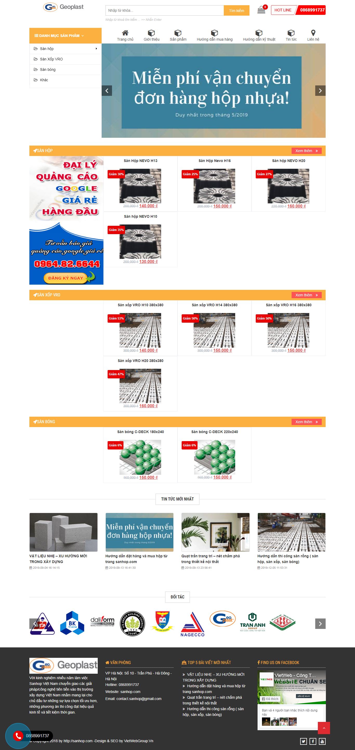 Thiết kế Web mới - sanhop.com