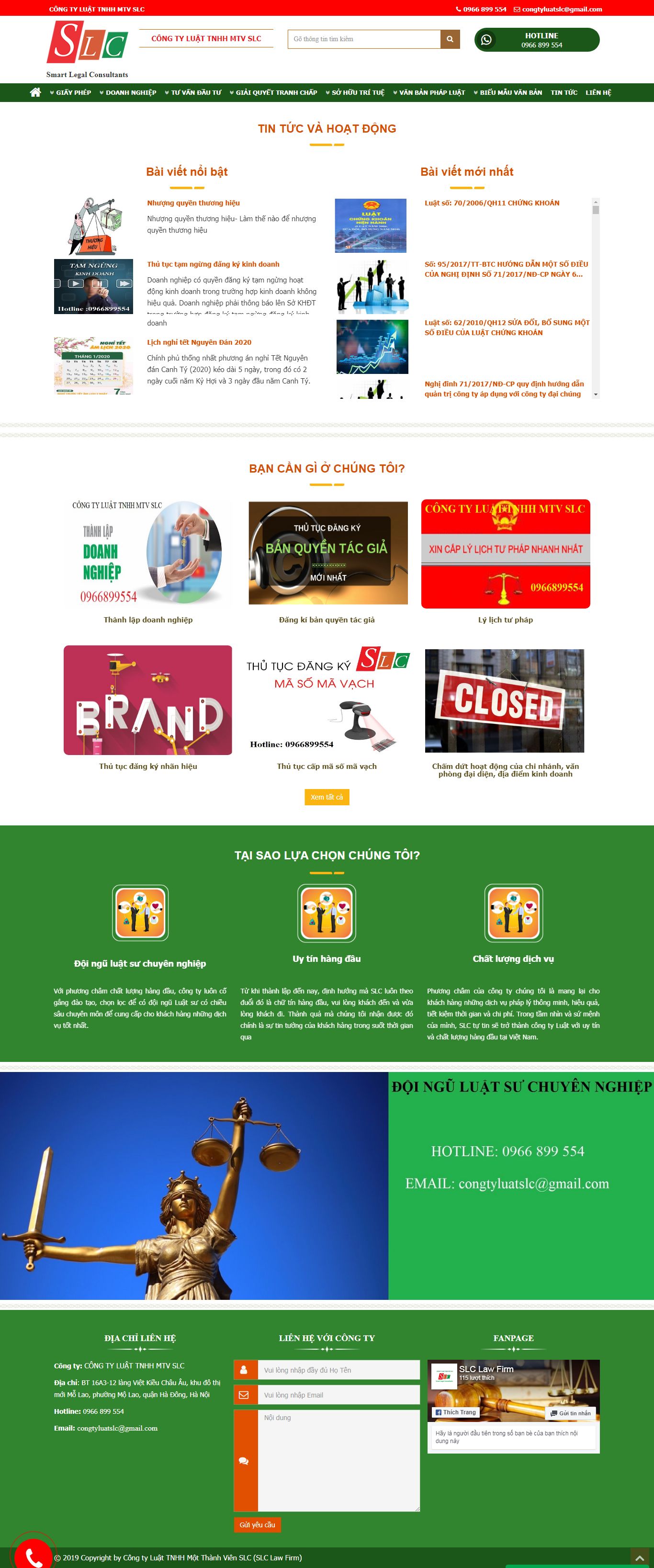Thiết kế Web mới - slclawfirm.vn