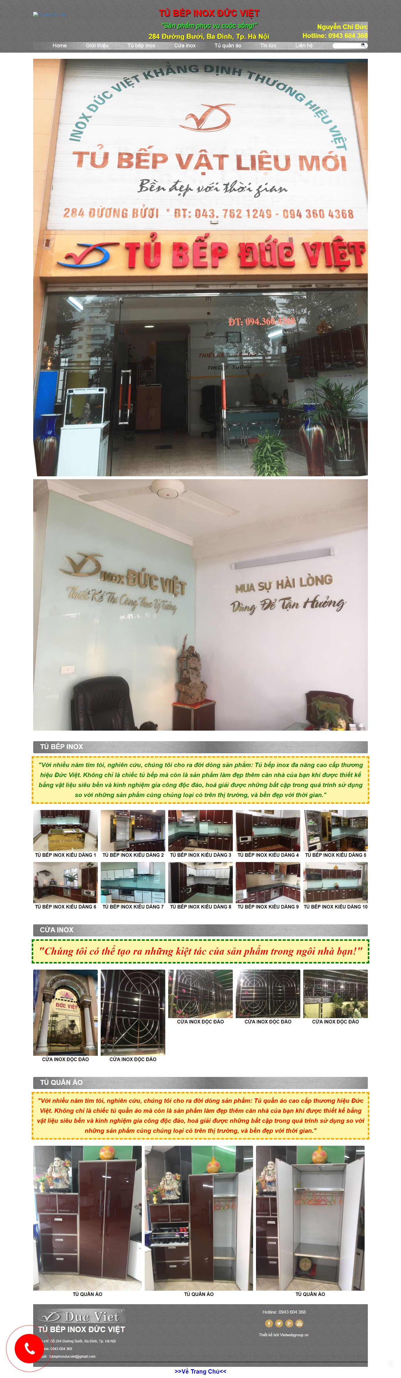 Thiết kế Web mới - tubepinoxducviet.com