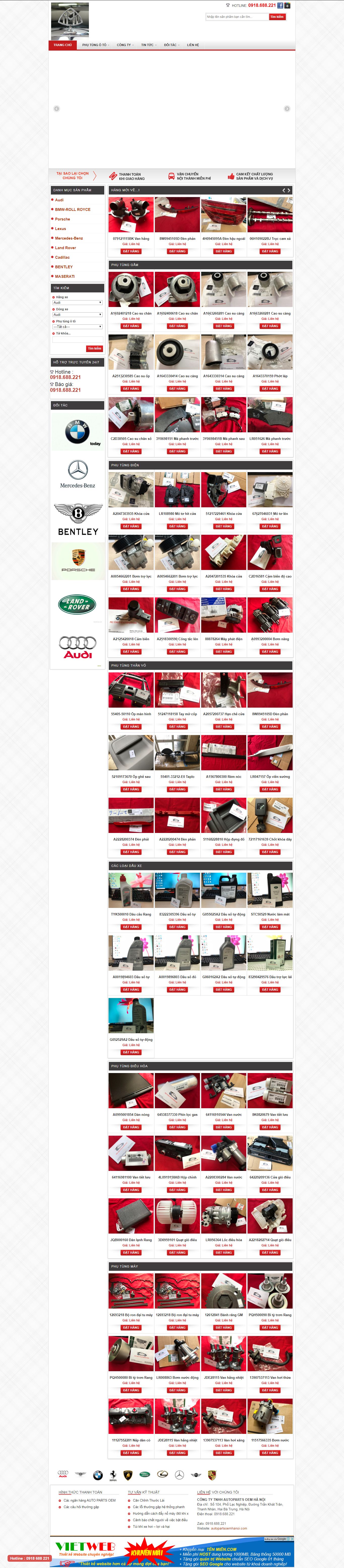 Thiết kế Web mới - autopartsoemhanoi.com