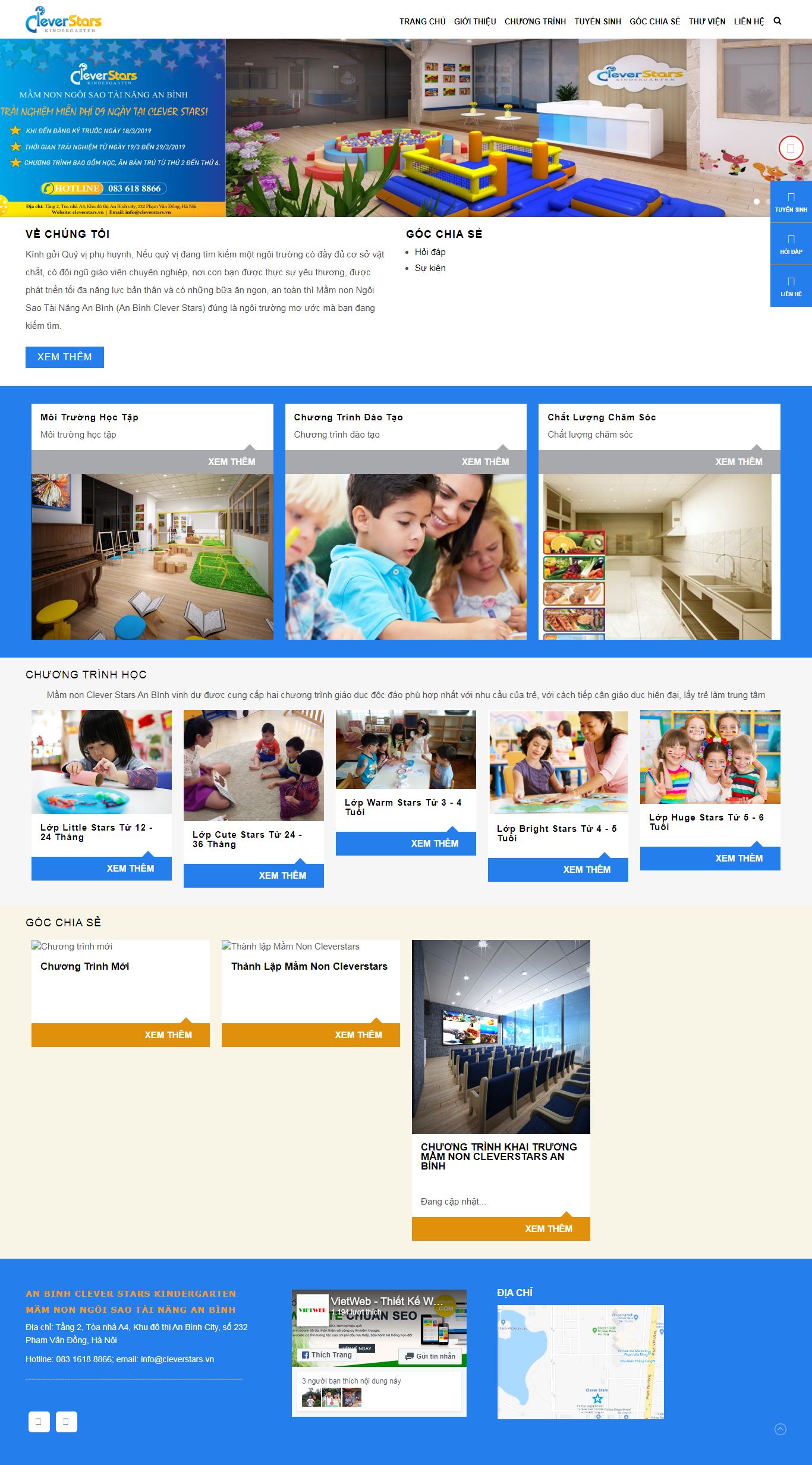 Thiết kế Web mới - cleverstars.vn