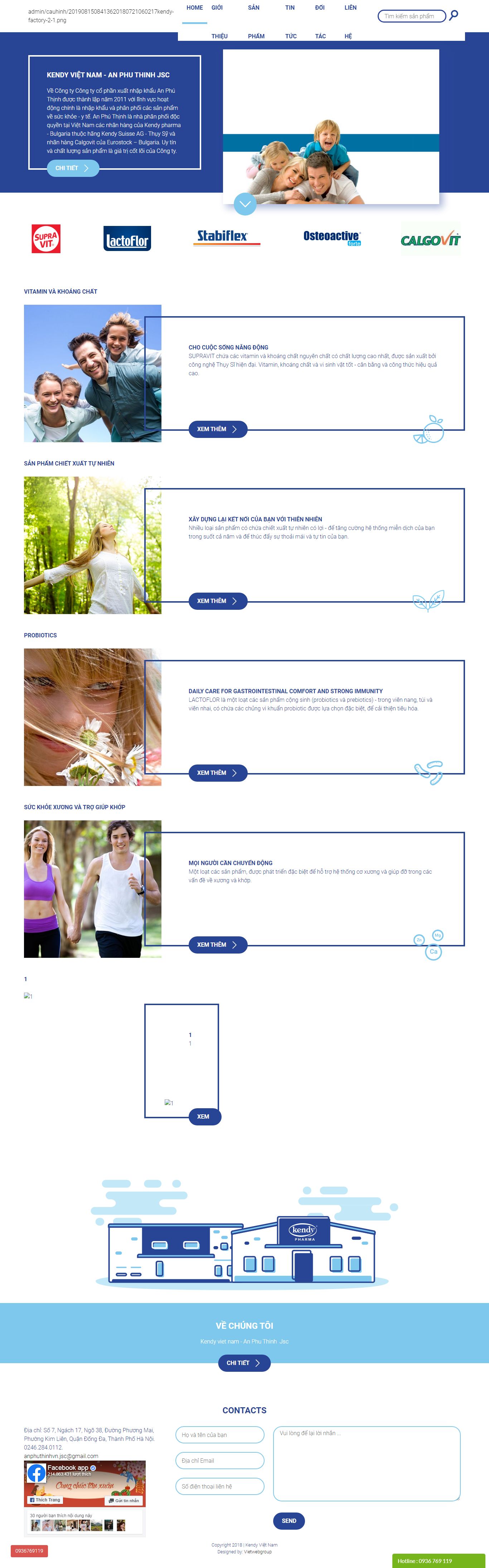 Thiết kế Web mới - kendyvietnam.vn