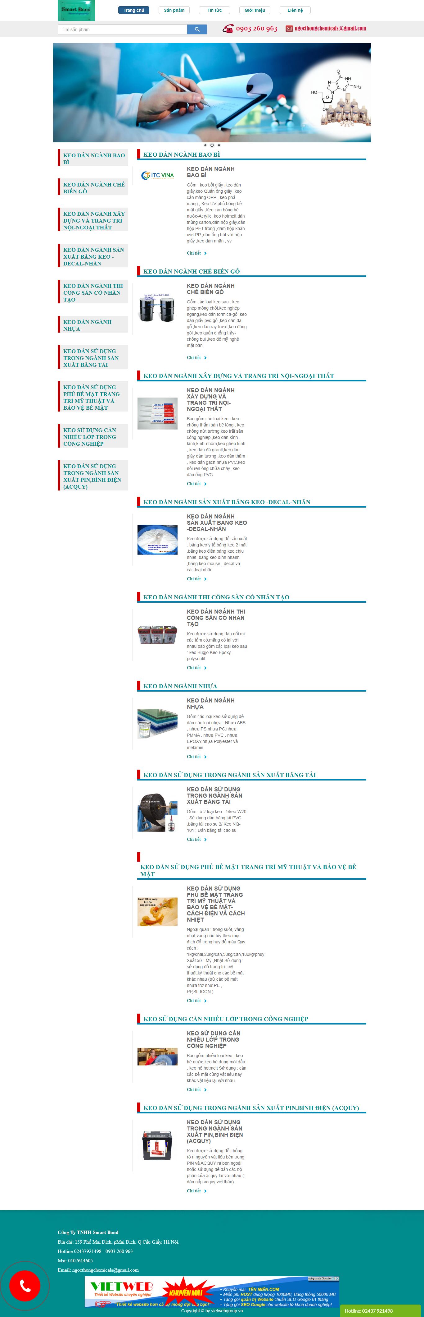 Thiết kế Web mới - keodansmartbond.com