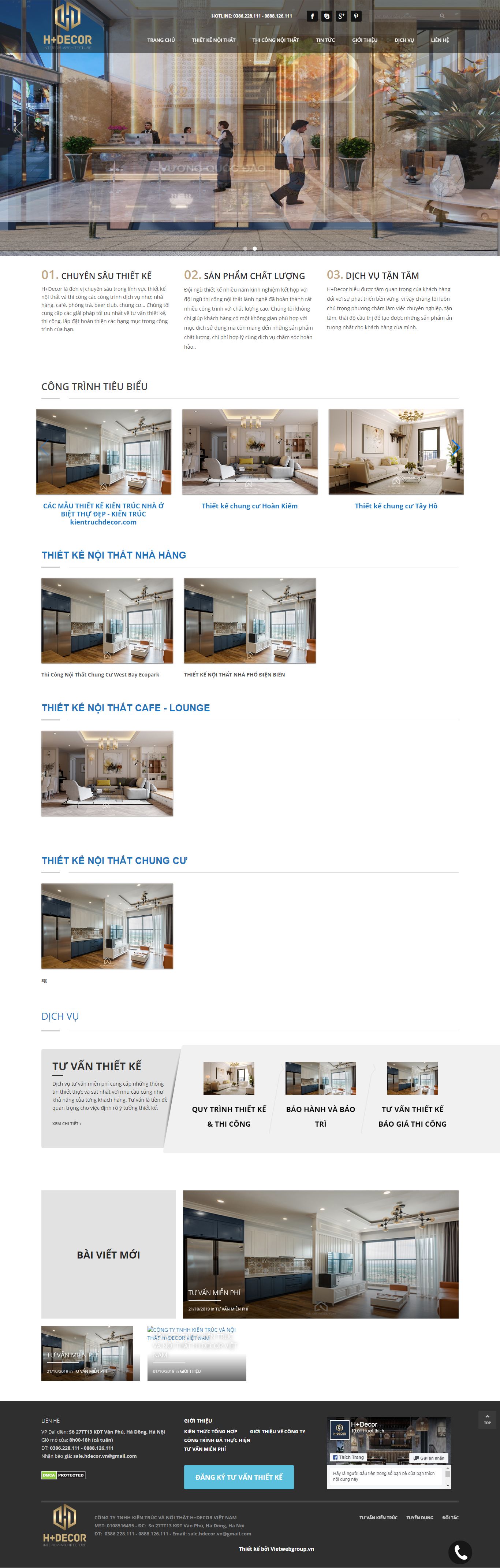 Thiết kế Web mới - kientruchdecor.com