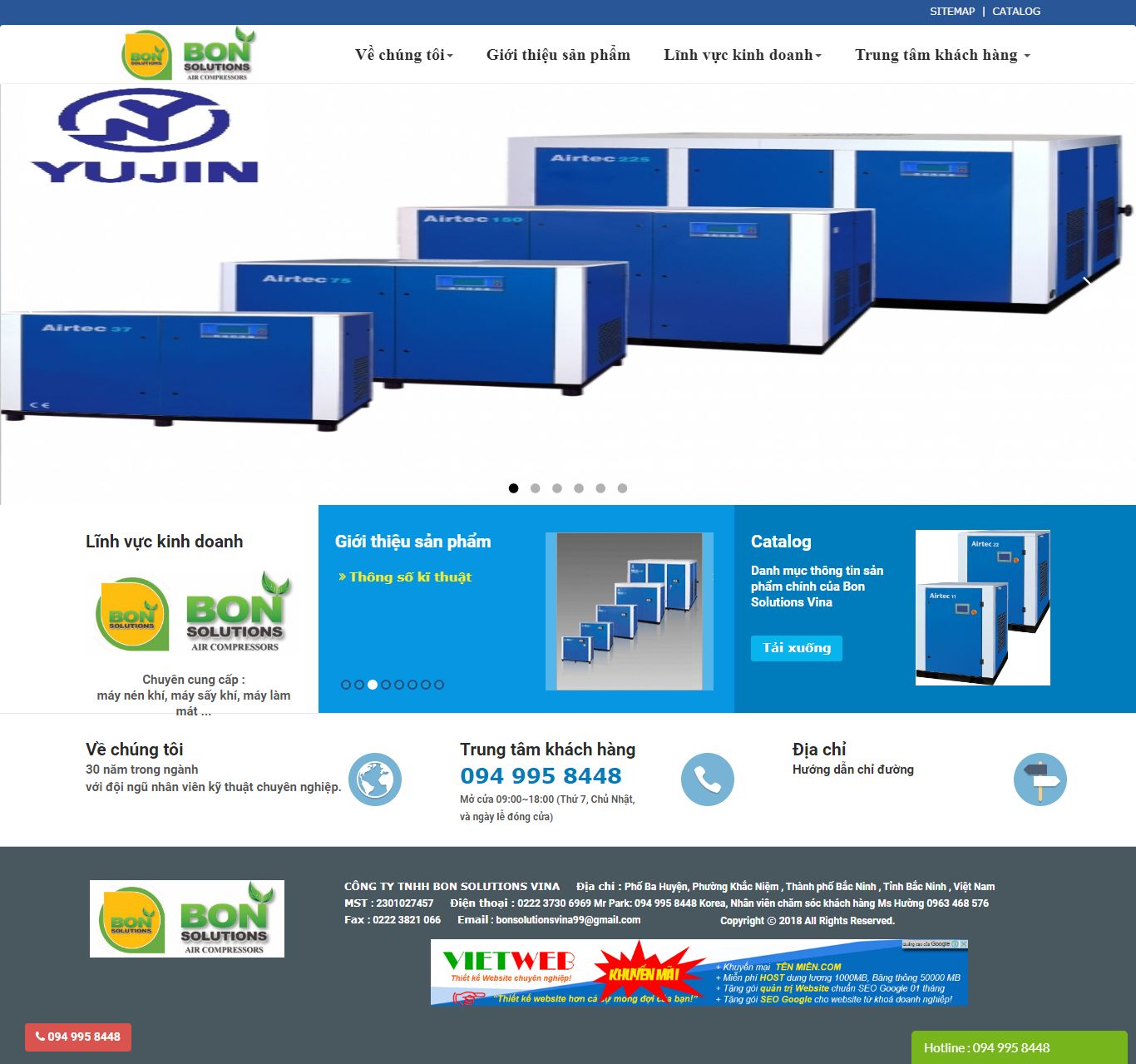Thiết kế Web mới - maynenkhibon.com