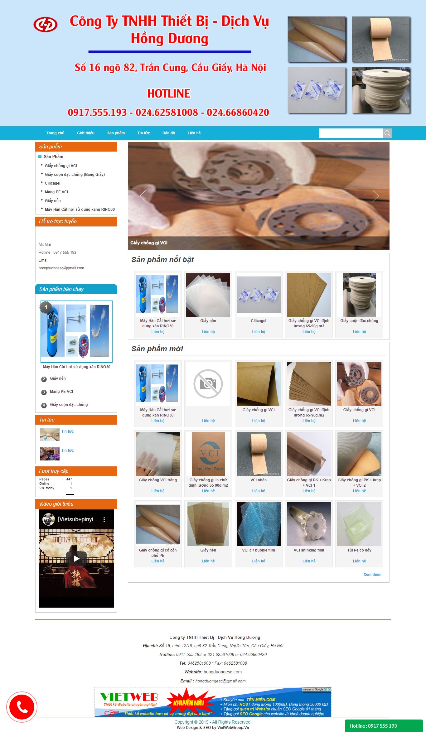 Thiết kế Web mới - hongduongesc.com