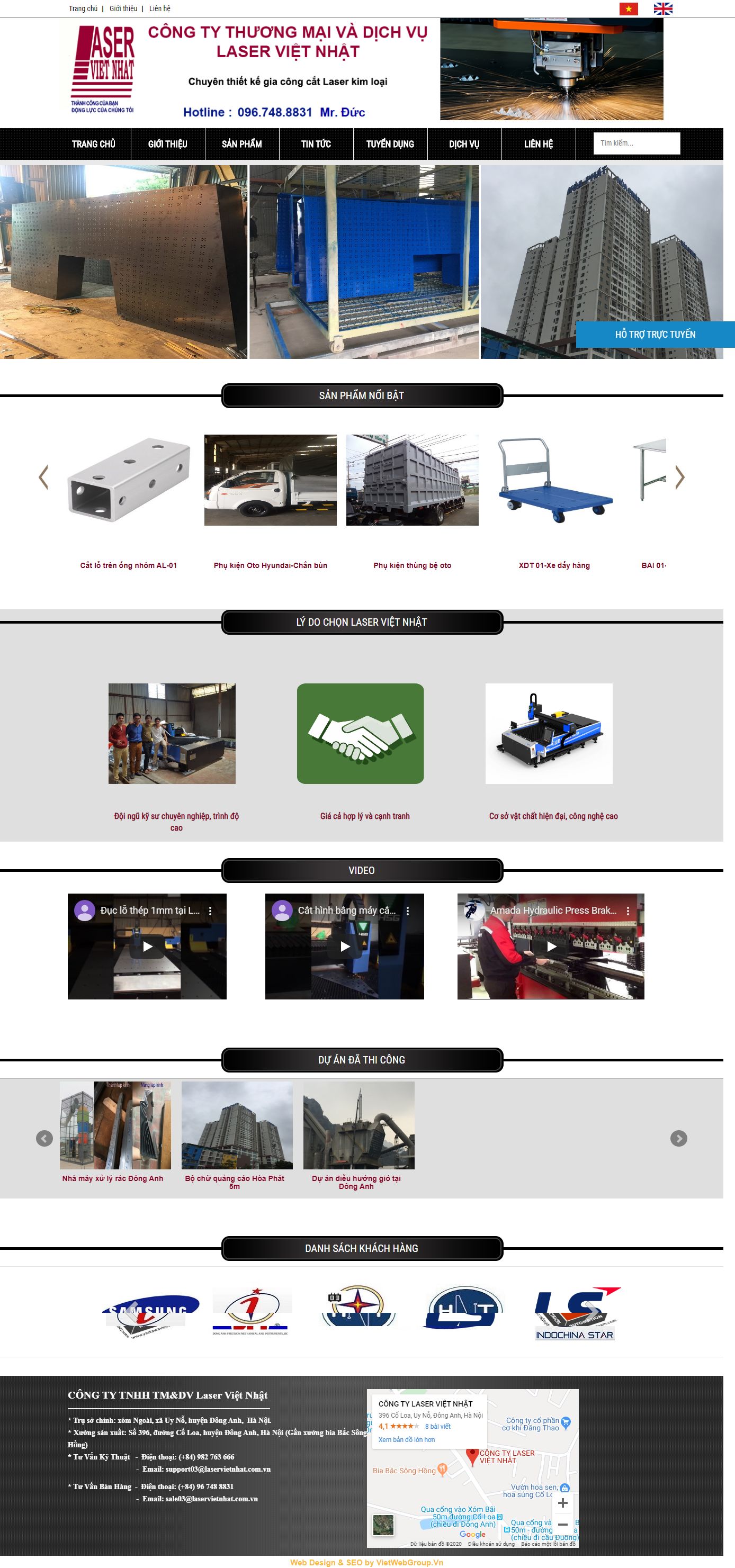 Thiết kế Web mới - laservietnhat.com