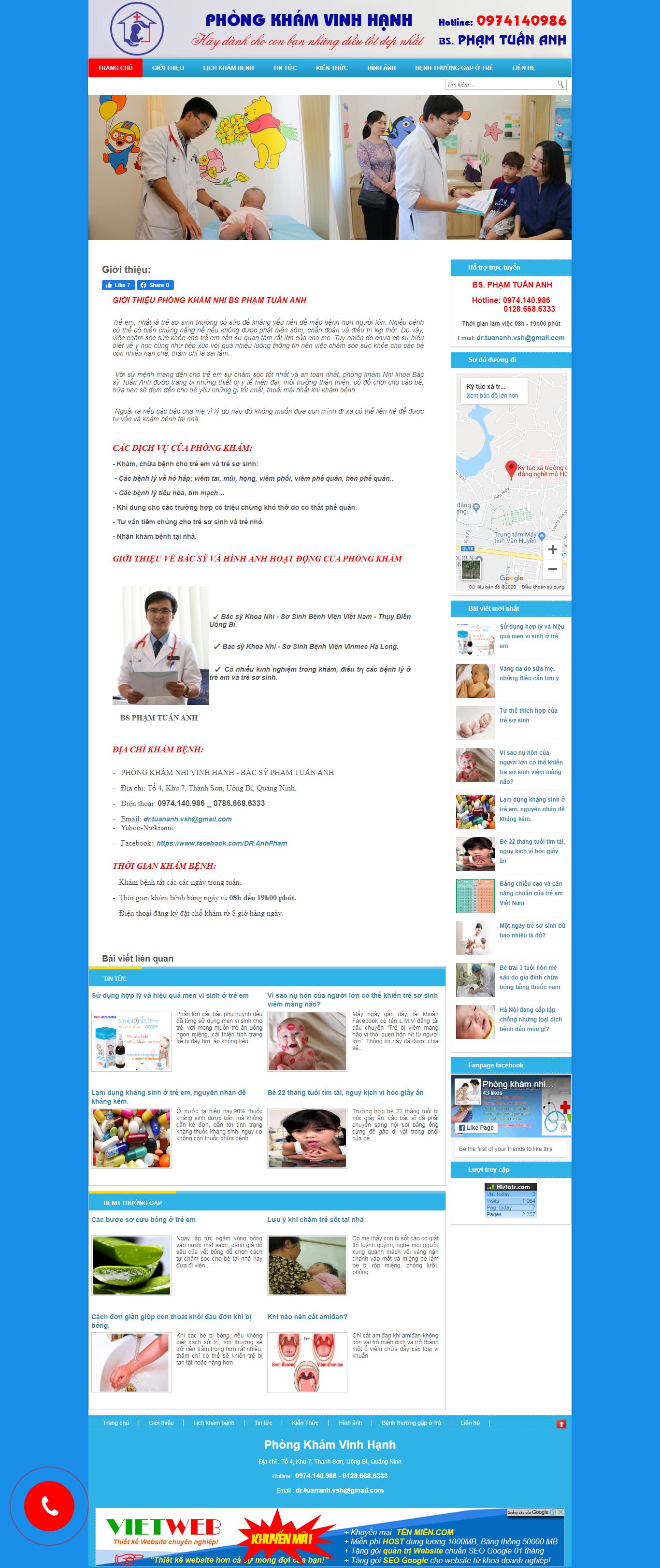 Thiết kế Web mới - phongkhamvinhhanh.com