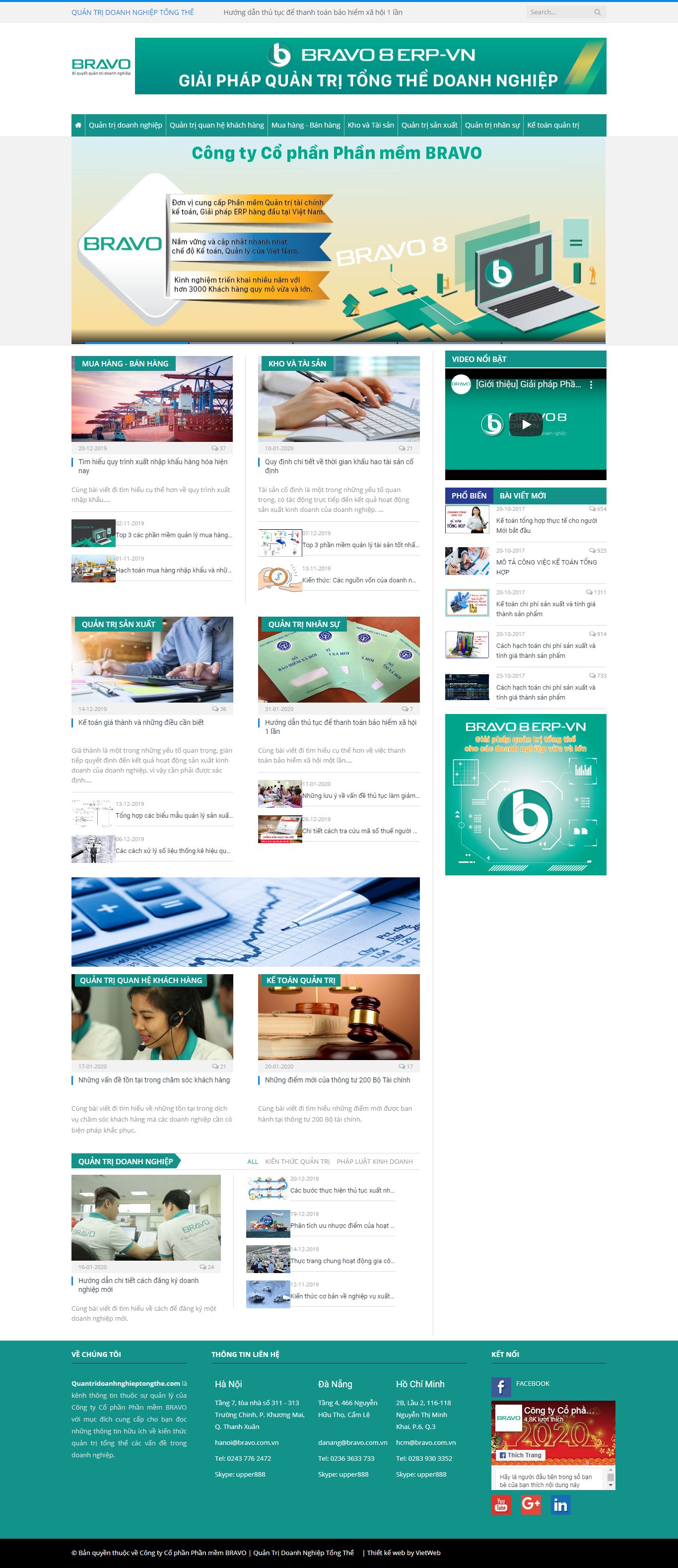 Thiết kế Web mới - quantridoanhnghieptongthe.com