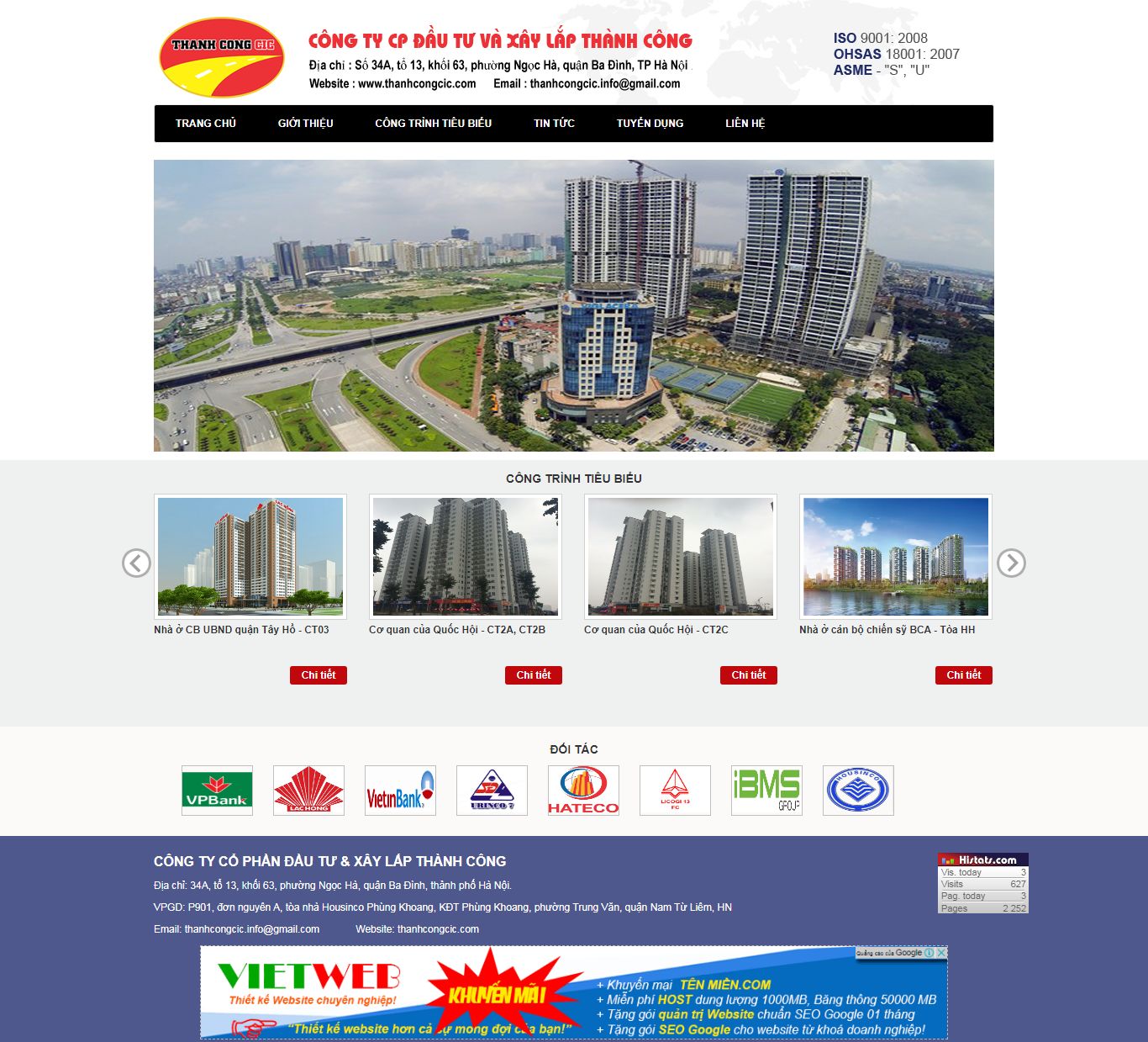 Thiết kế Web mới - thanhcongcic.com