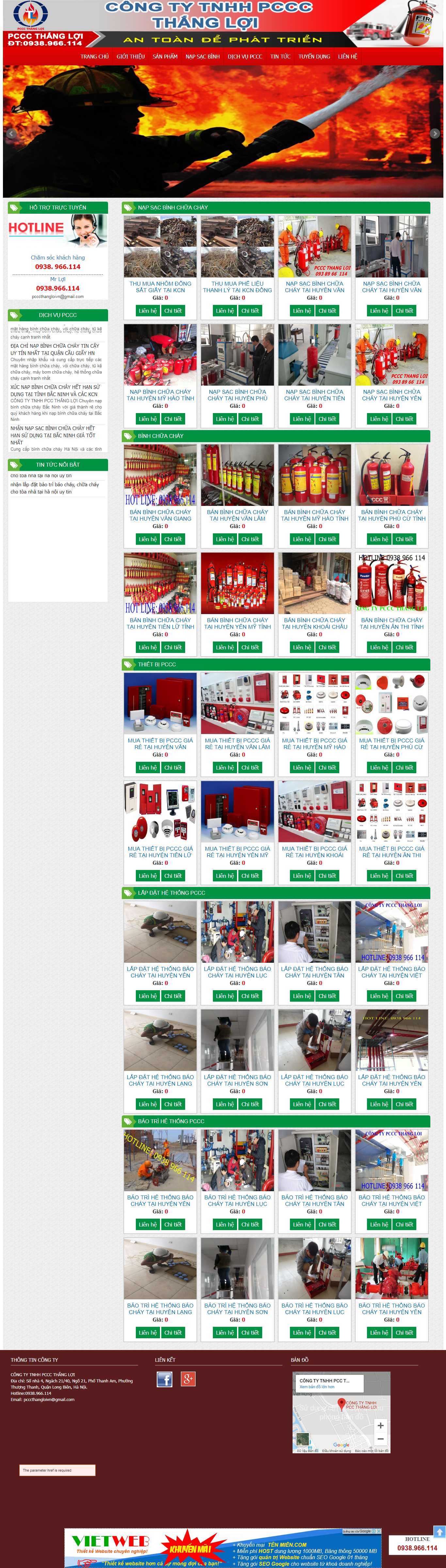 Thiết kế Web bình chữa cháy - thietbiphongchay247.com