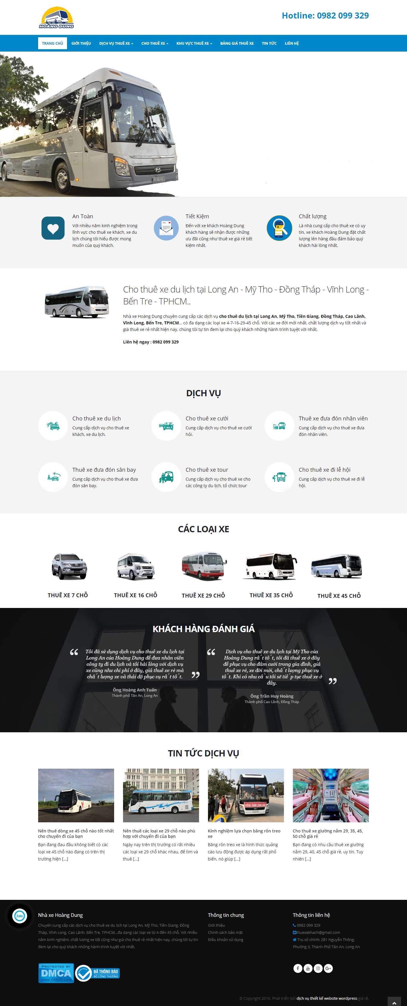Thiết kế Web thuê xe tải - thuexekhach.com
