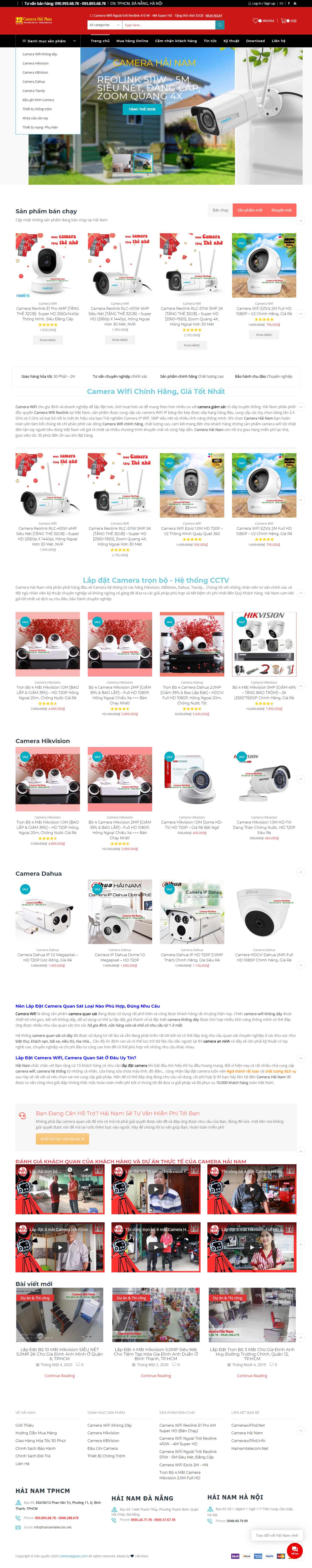 Thiết kế Web bán camera không dây - cameraipgiasi.com