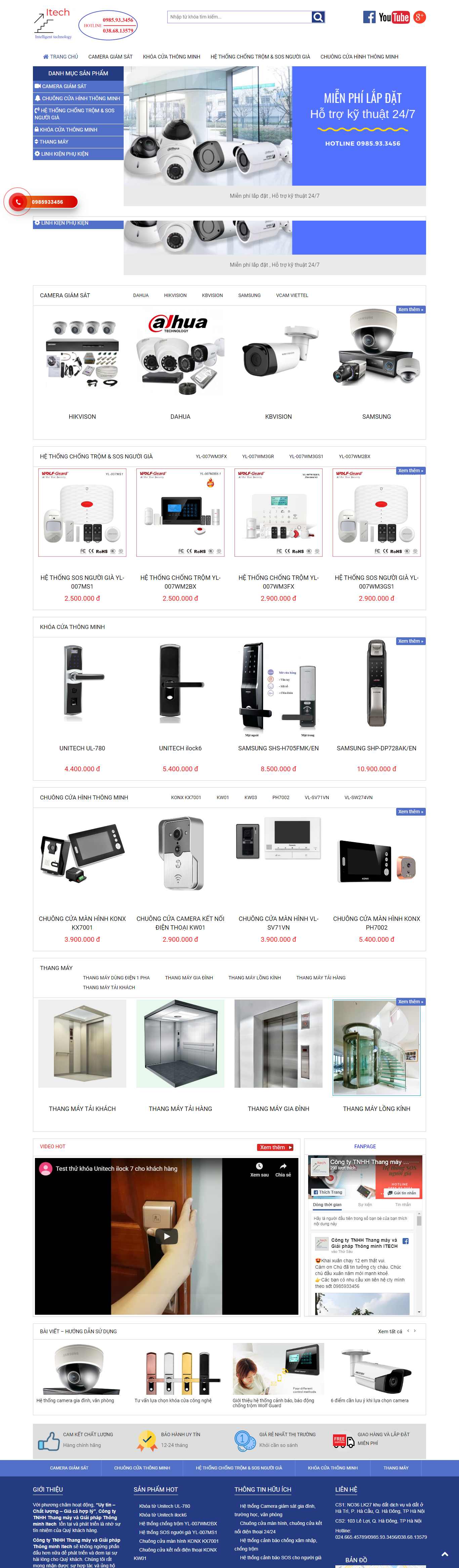 Thiết kế Web bán camera giám sát - itechvn.vn