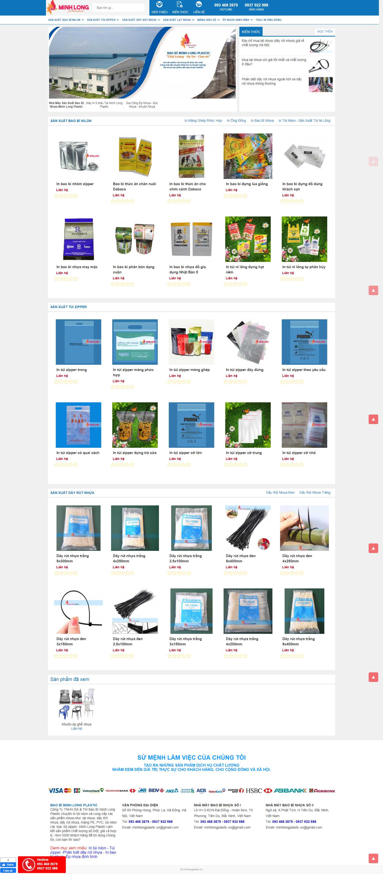 Thiết kế Web cực rẻ - minhlongplastic.vn