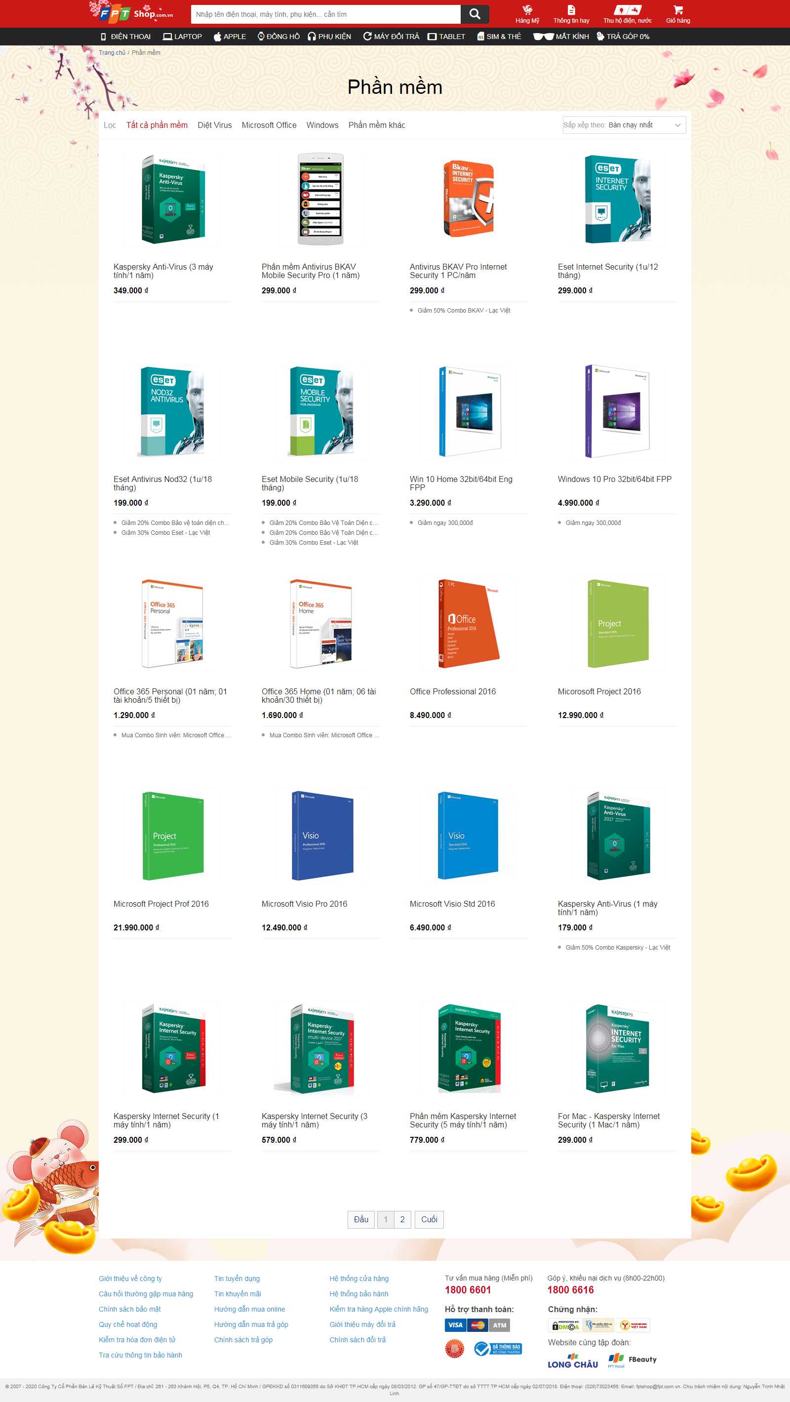 Thiết kế Web phần mềm - fptshop.com.vn