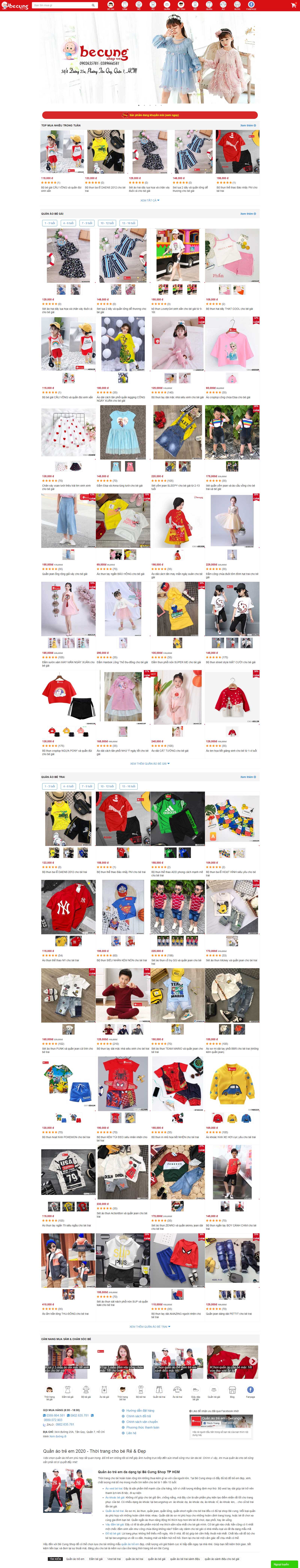 Thiết kế Web shop - becungshop.vn