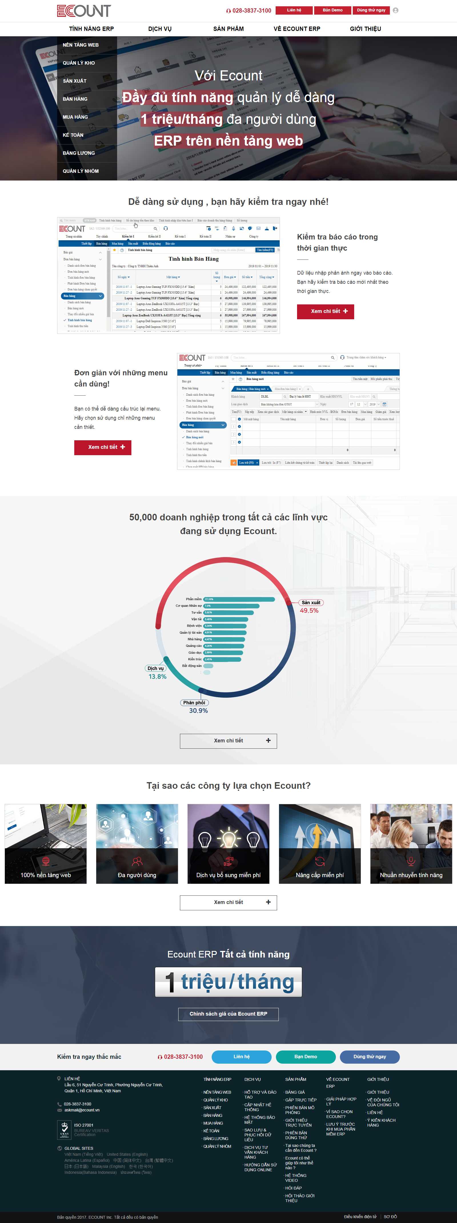 Thiết kế Web phần mềm - www.ecount.vn