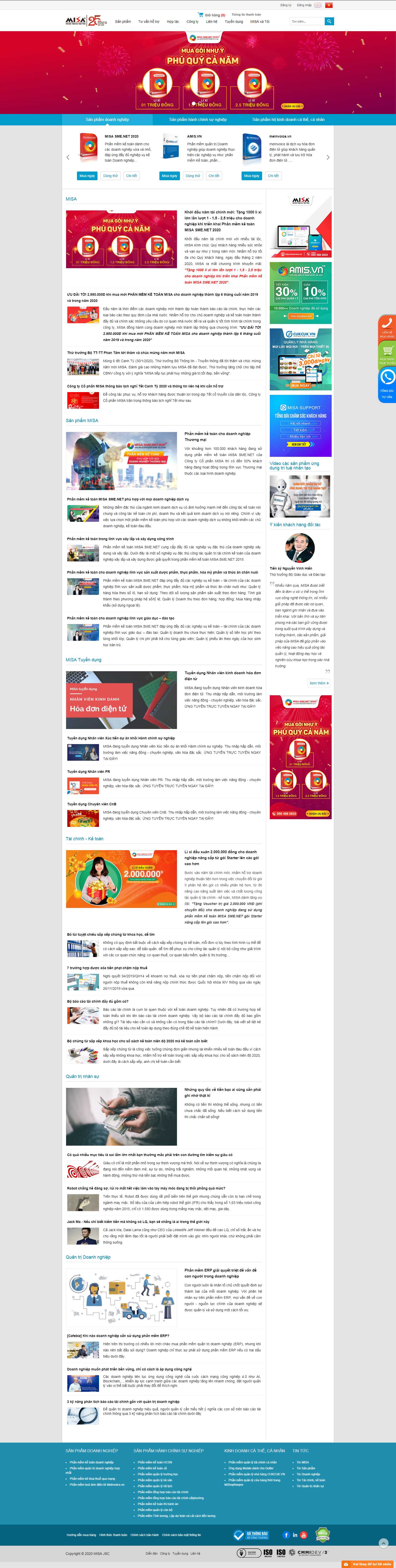 Thiết kế Web chuẩn seo - www.misa.com.vn