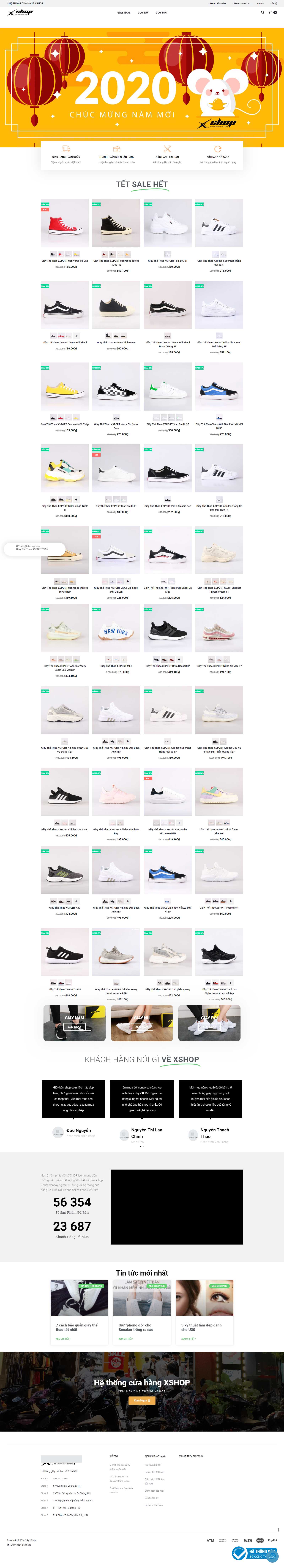 Thiết kế Web shop - giayxshop.vn