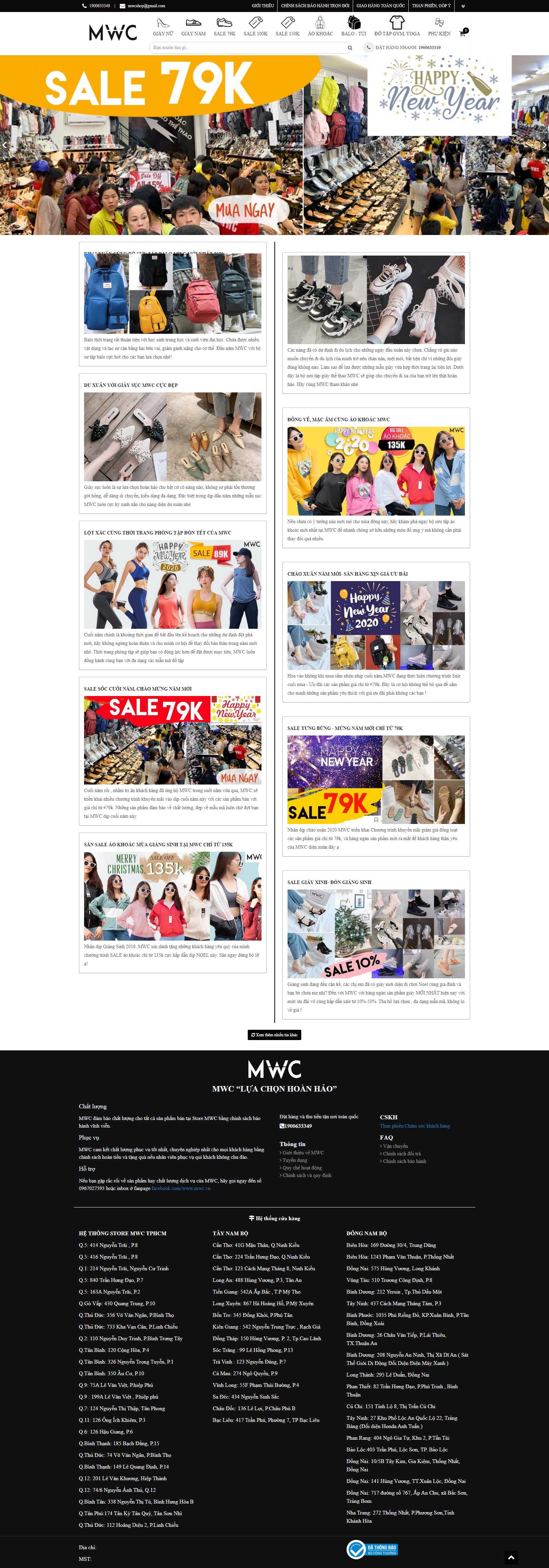 Thiết kế Web shop - www.mwcstore.net