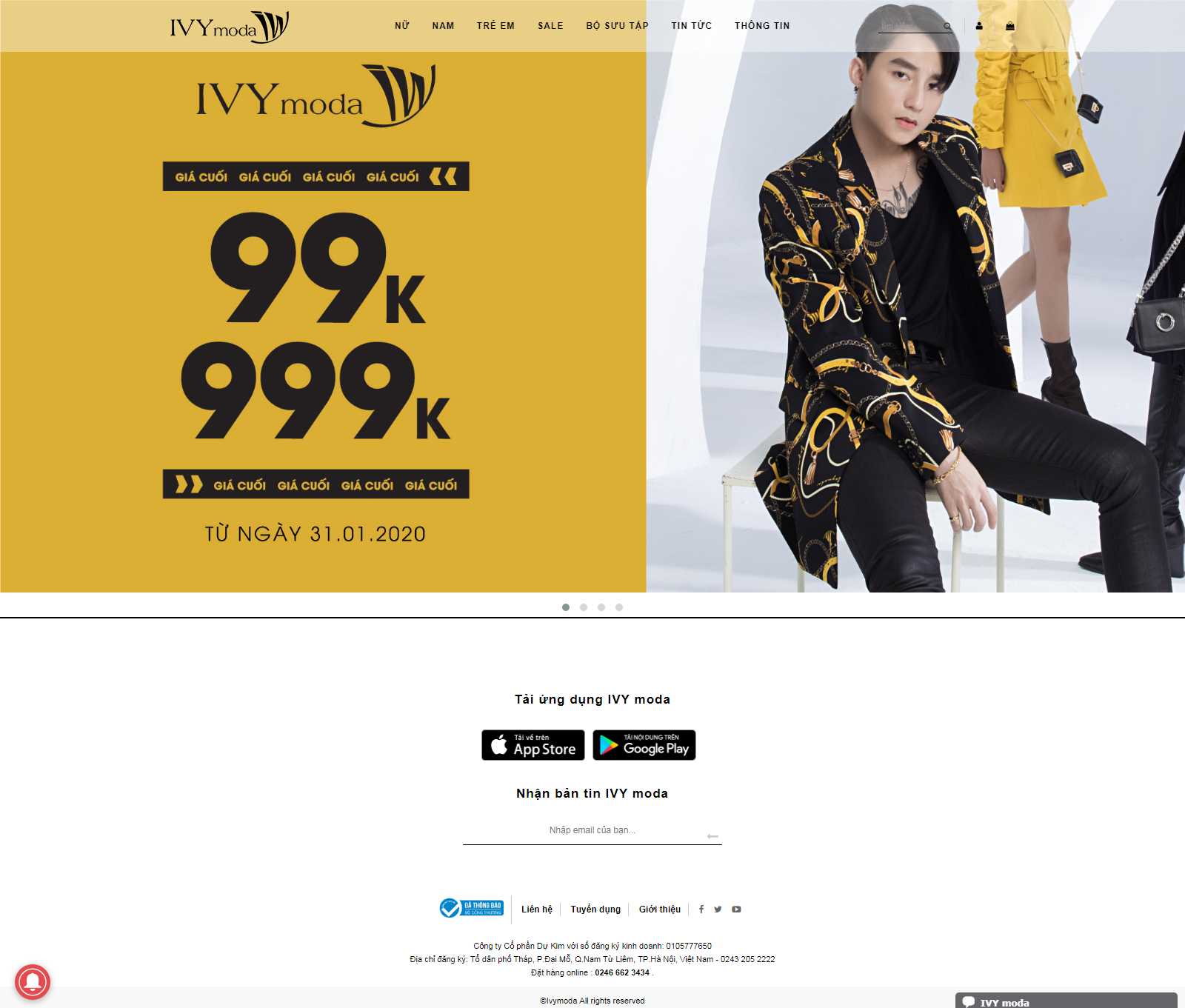 Thiết kế Web shop thời trang - ivymoda.com