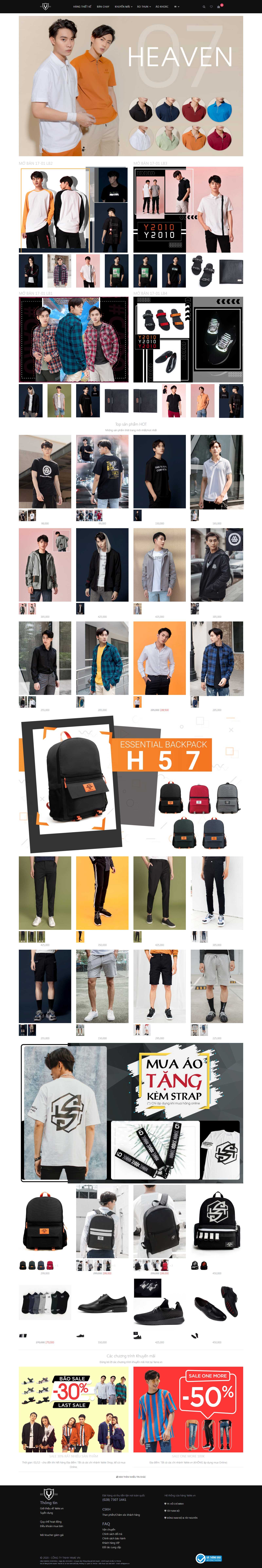 Thiết kế Web shop thời trang - yame.vn