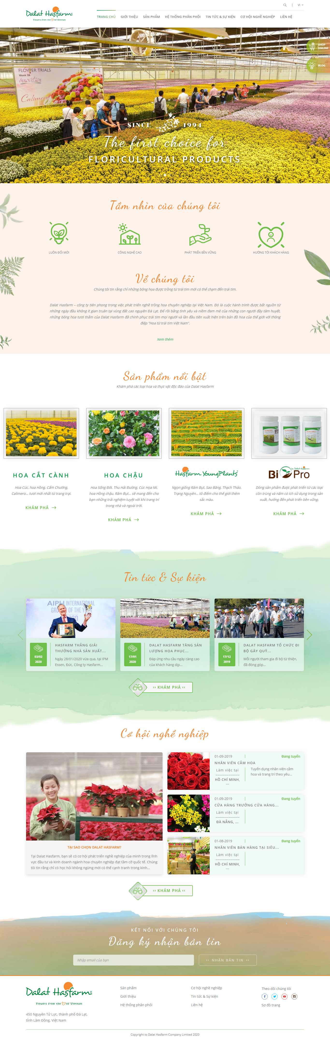 Thiết kế Web Hoa Tươi - www.dalathasfarm.com