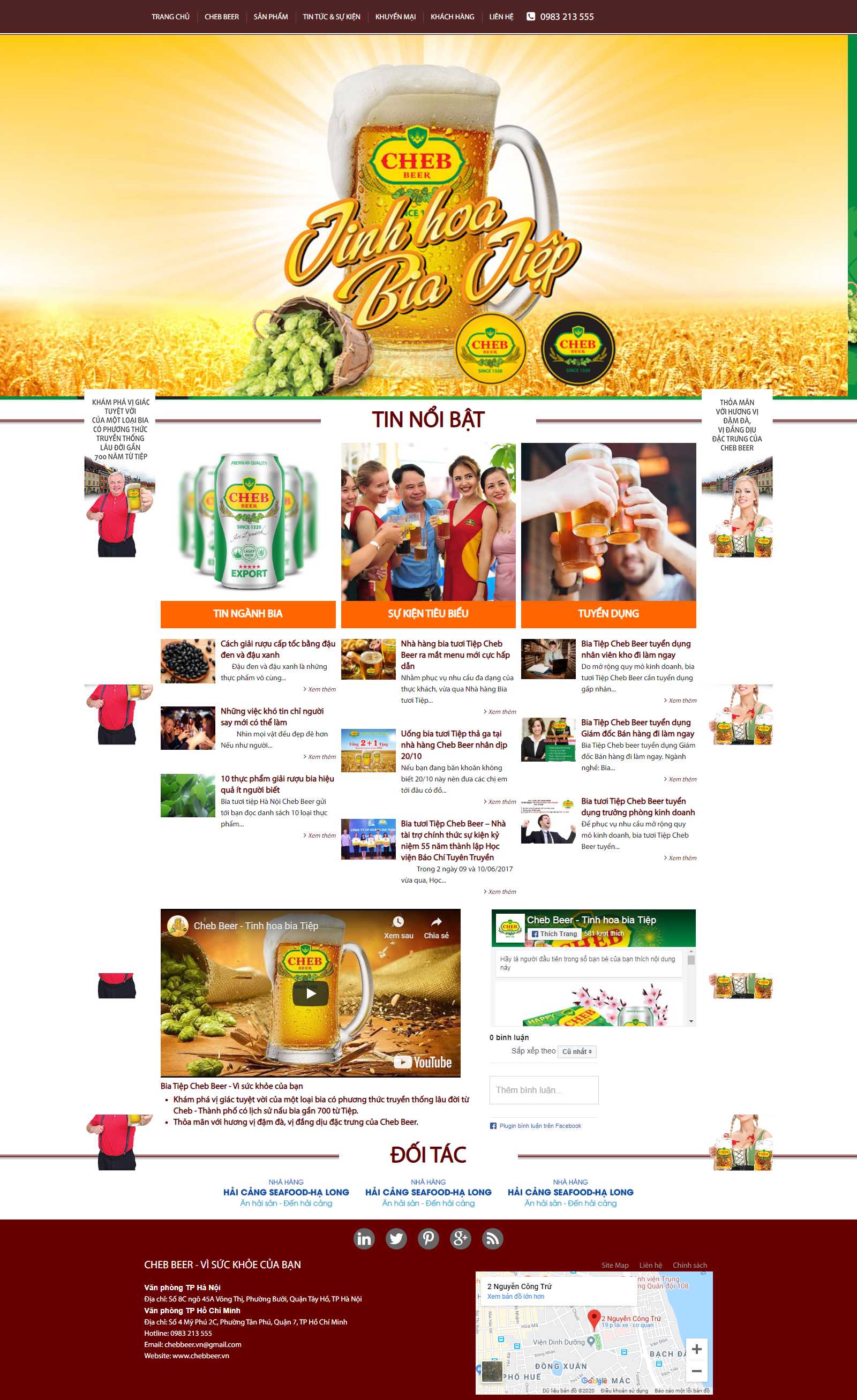 Thiết kế Web quán bia - chebbier.vn