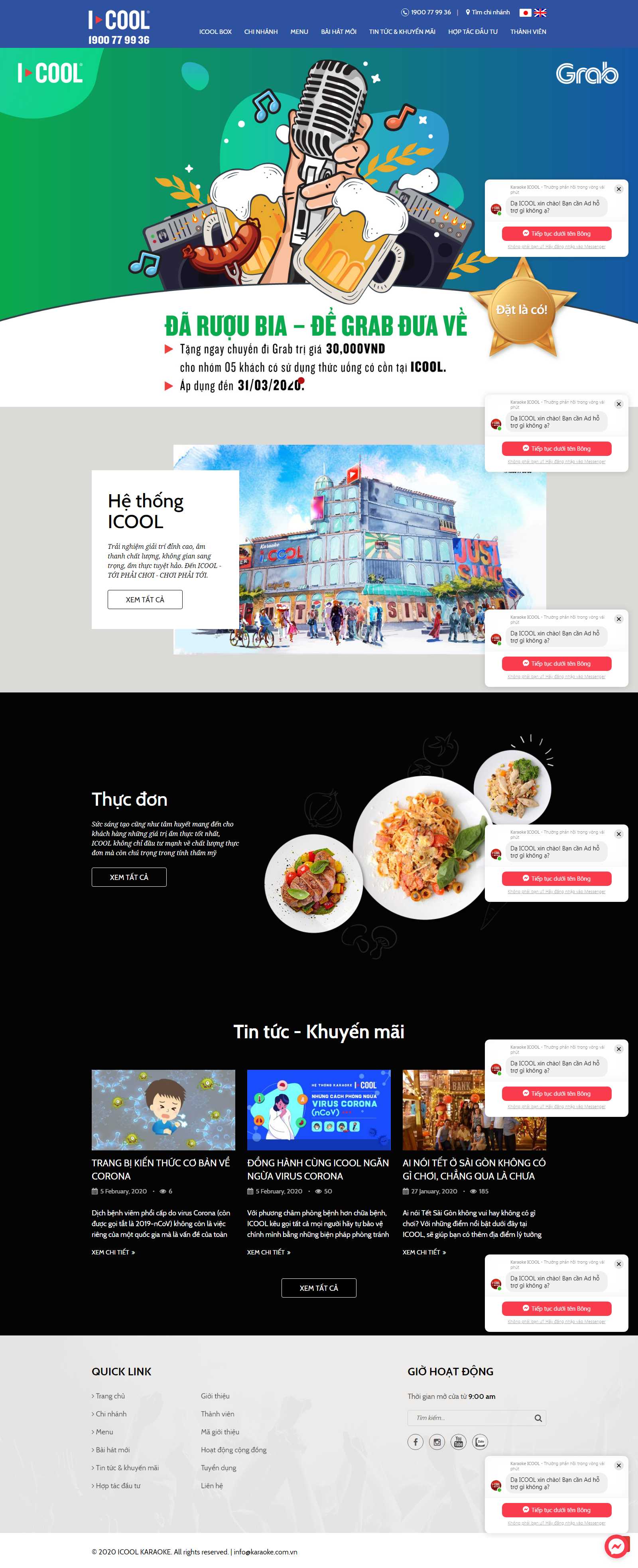 Thiết kế Web quán karaoke - karaoke.com.vn