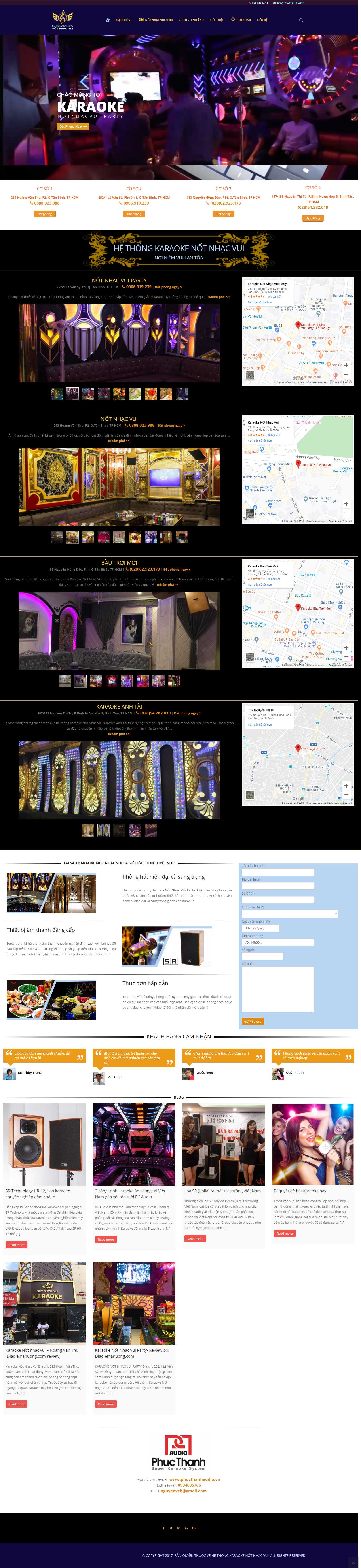 Thiết kế Web quán karaoke - karaokenotnhacvui.com.vn