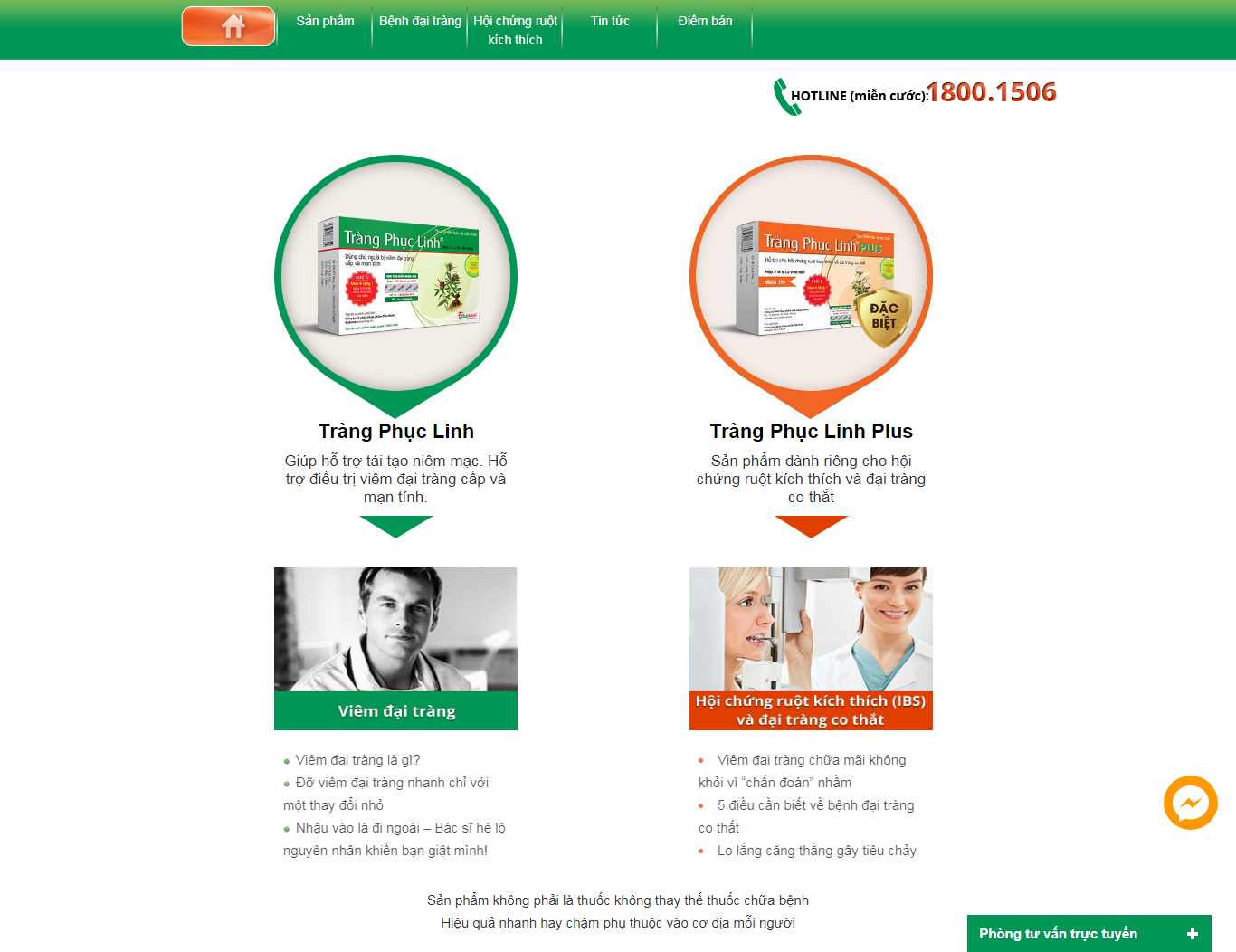 Thiết kế Web dược phẩm - trangphuclinh.vn