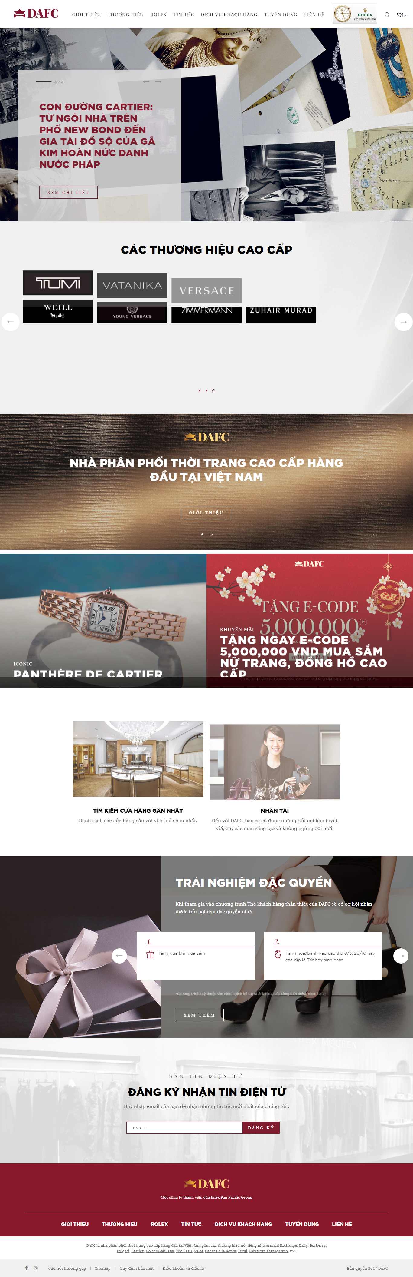 Thiết kế Web đồng hồ - www.dafc.com.vn