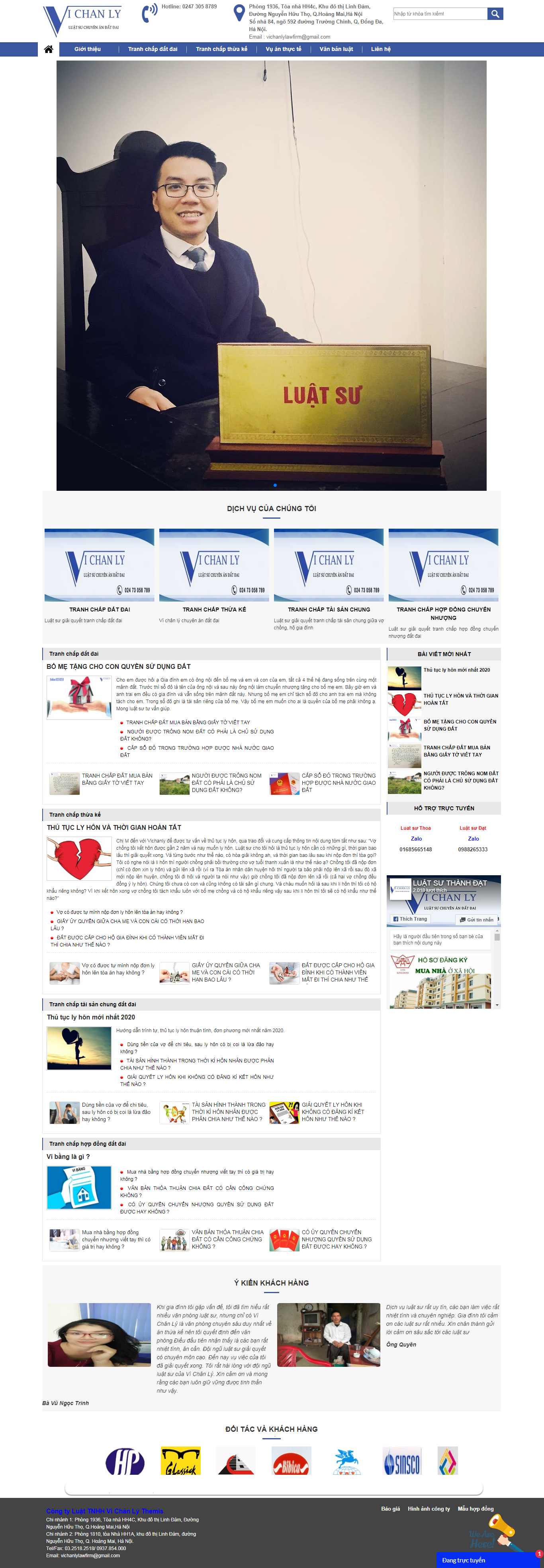 Thiết kế Web Luật Sư - vichanly.com