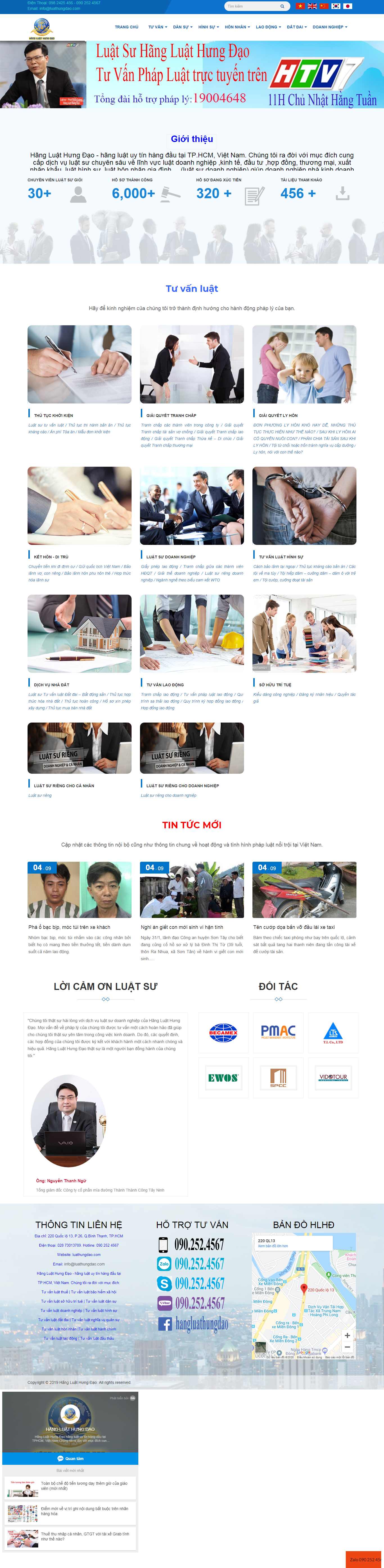 Thiết kế Web Luật Sư - luathungdao.com