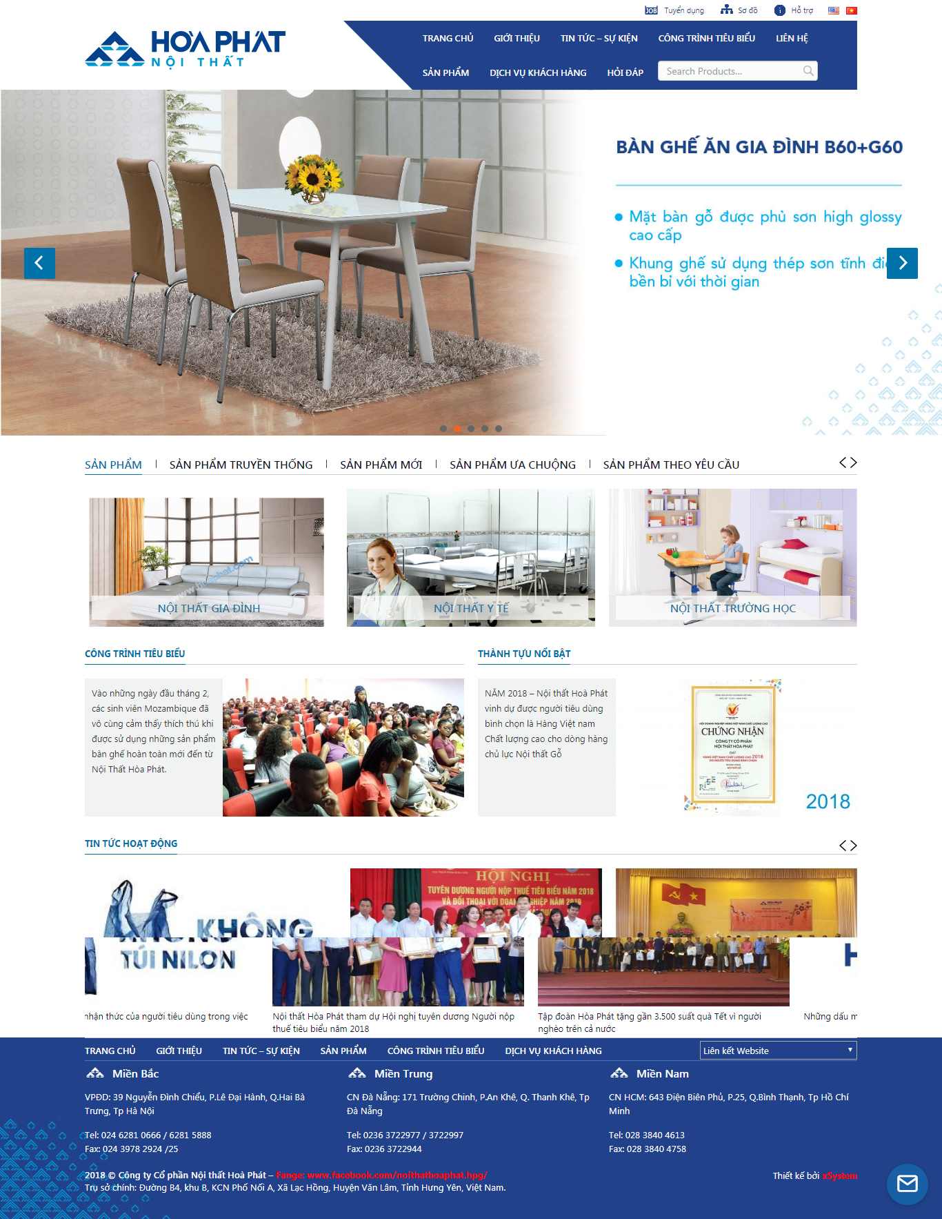 Thiết kế Web tập đoàn tổng công ty - hoaphat.com