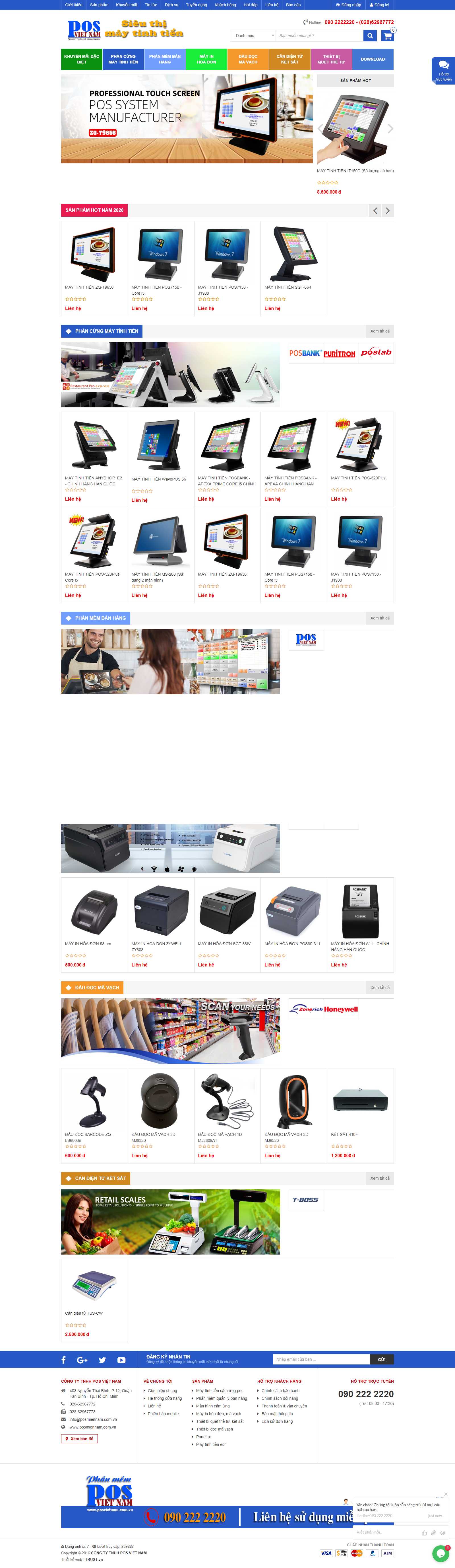 Thiết kế Web máy tính tiền - www.maytinhtienpos.com