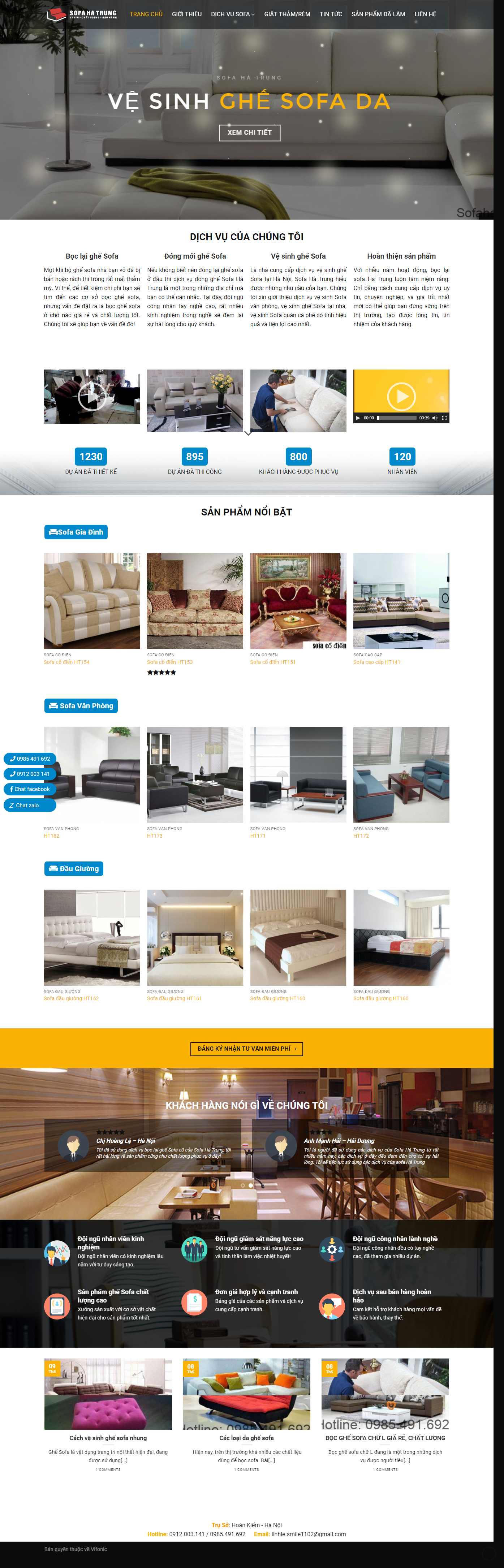 Thiết kế Web sofa nhập khẩu - sofahatrung.com.vn