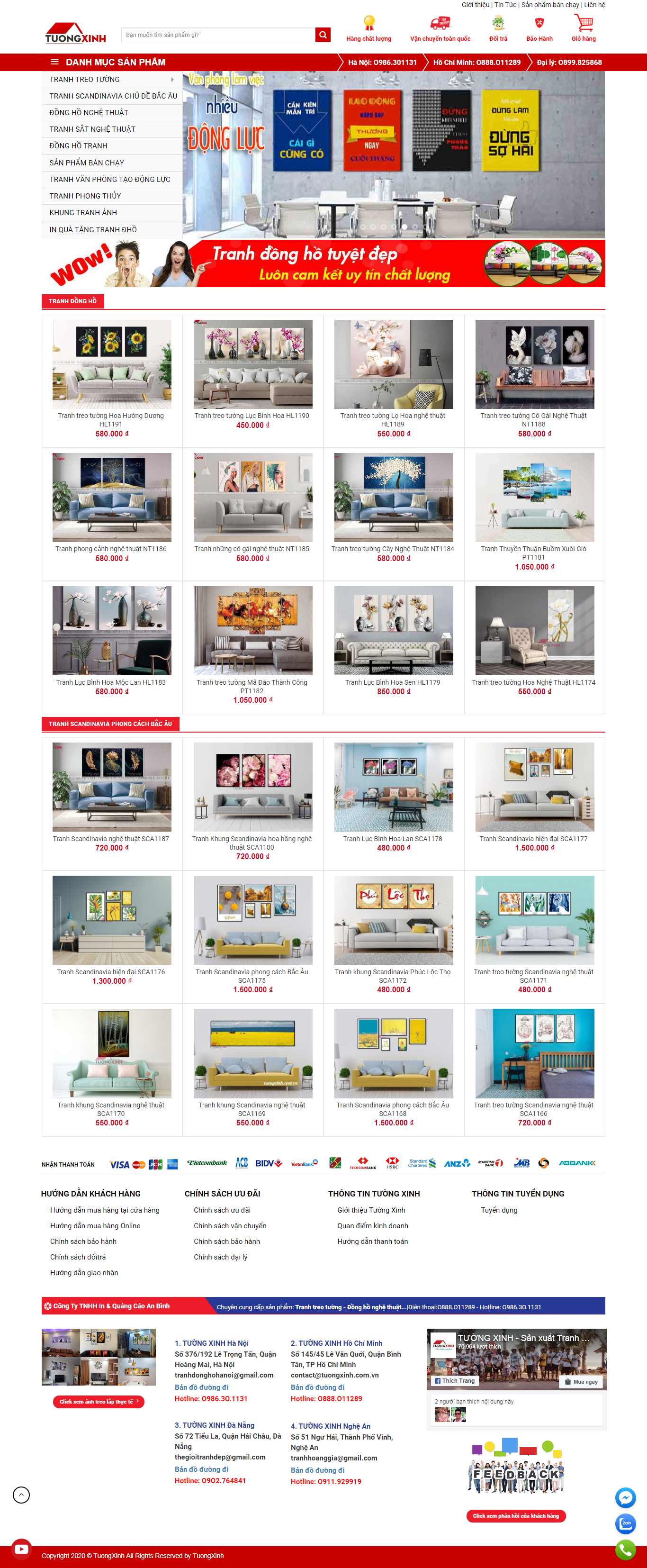 Thiết kế Web bán khung tranh ảnh - tuongxinh.com.vn