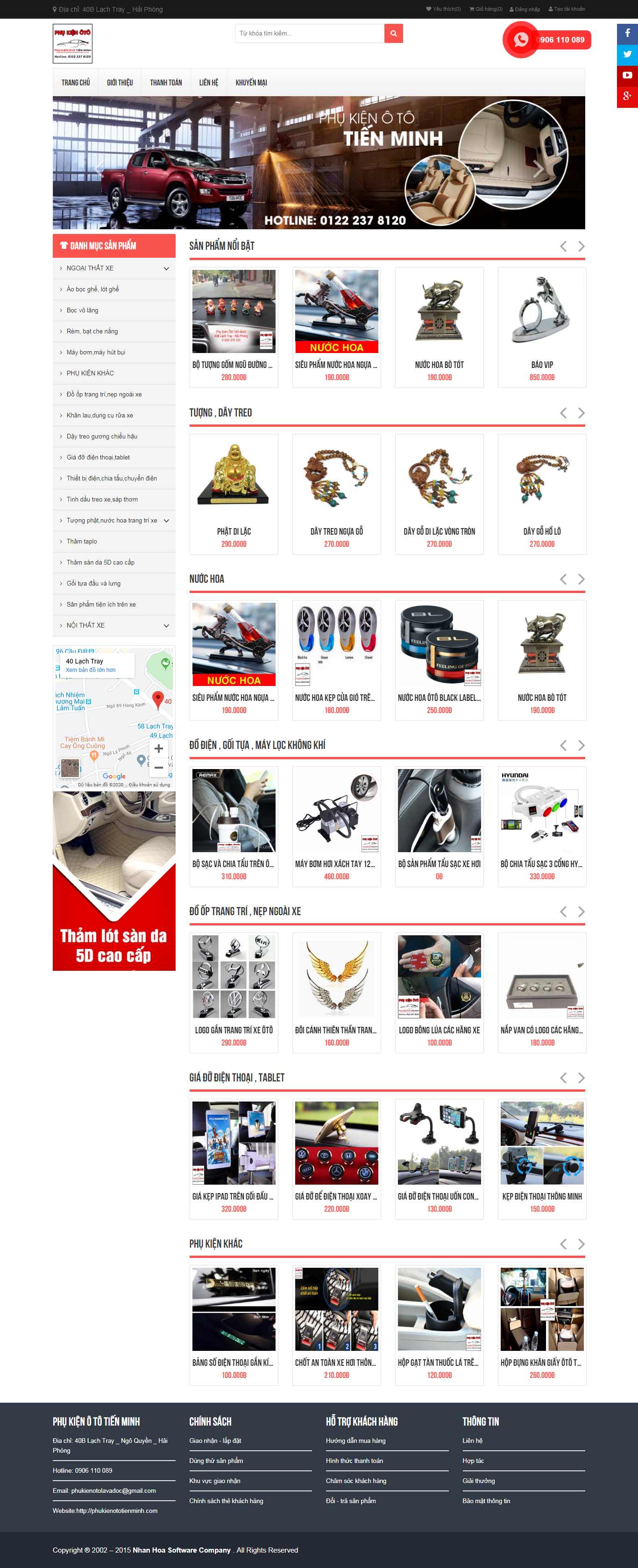 Thiết kế Web bán phụ kiện ô tô - phukienototienminh.com