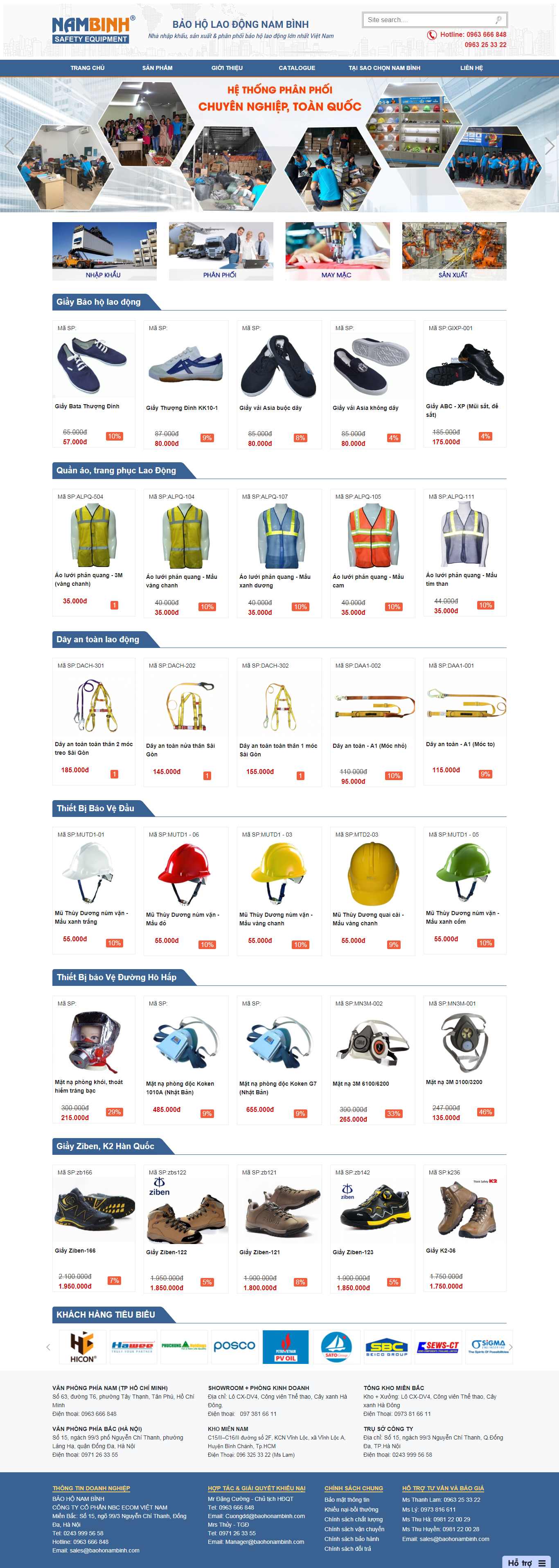 Thiết kế Web giày bảo hộ - baohonambinh.vn