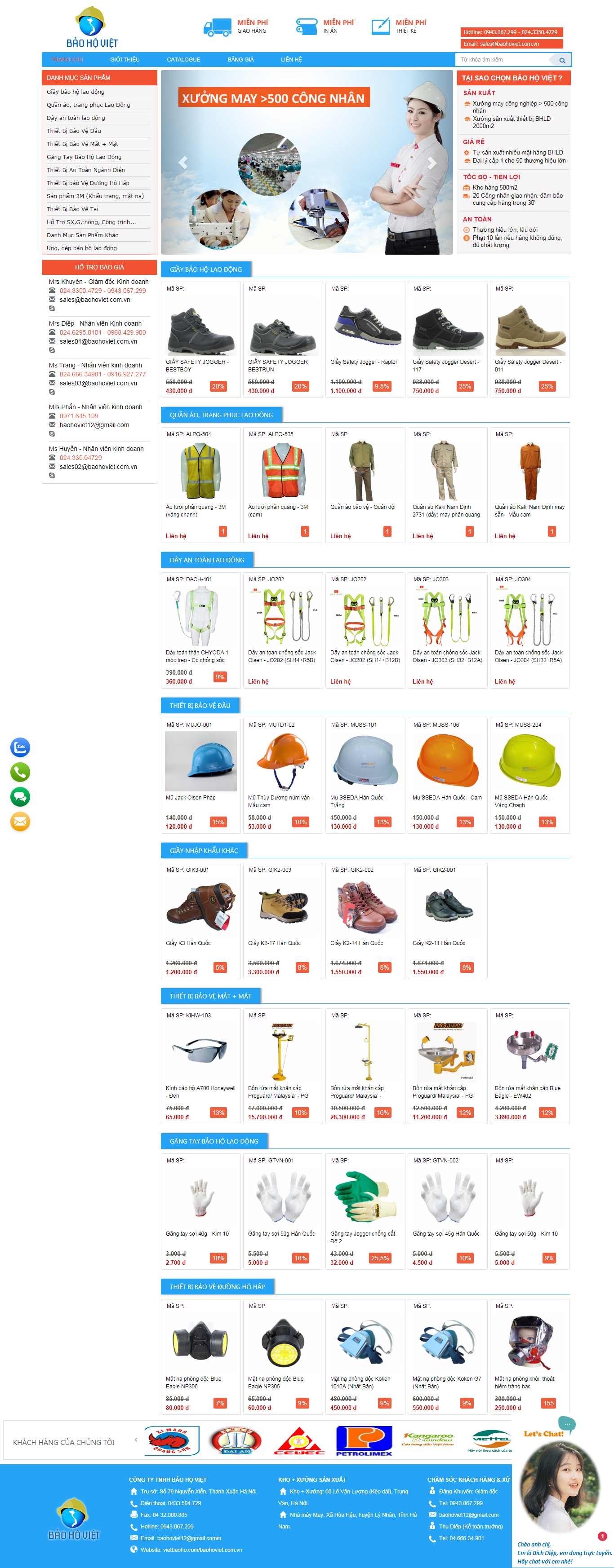 Thiết kế Web giày bảo hộ - vietbaoho.com
