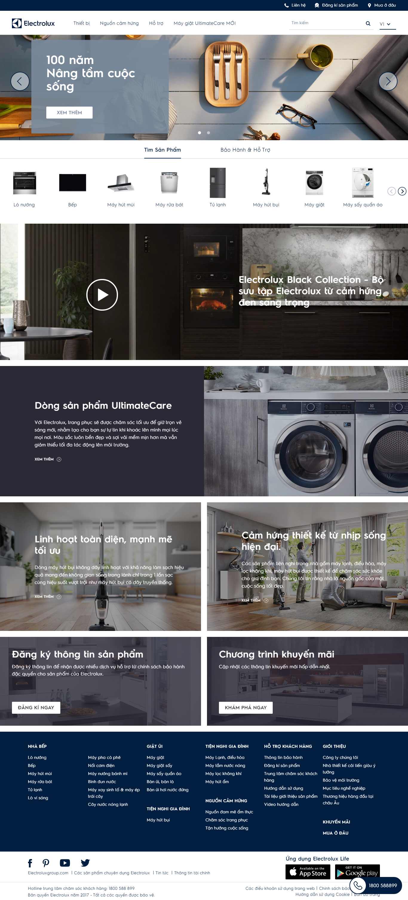 Thiết kế Web bán máy rửa chén bát - www.electrolux.vn